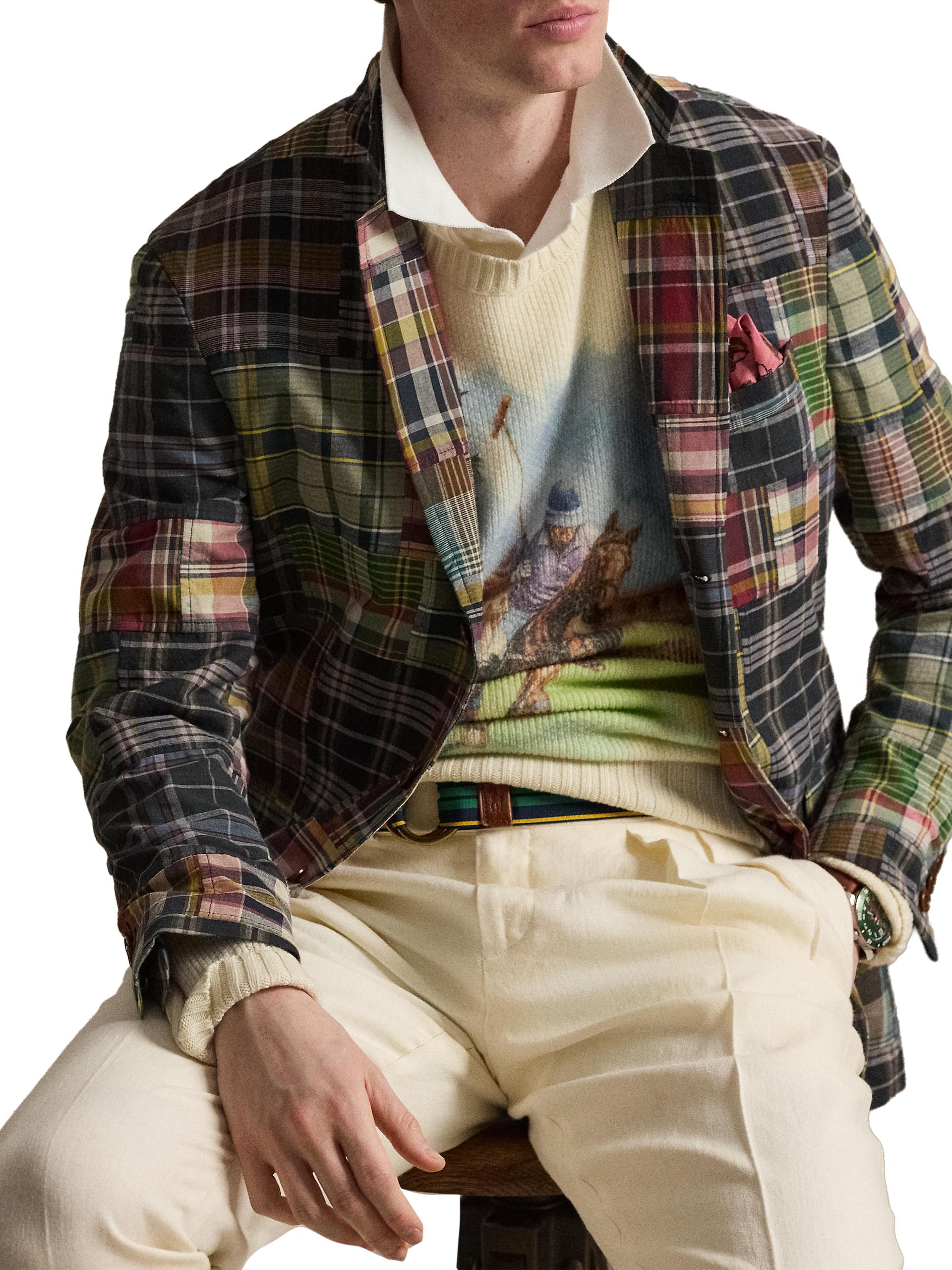 Polo Ralph Lauren Checked Patchwork Cotton Blazer | Saks Fifth Avenue