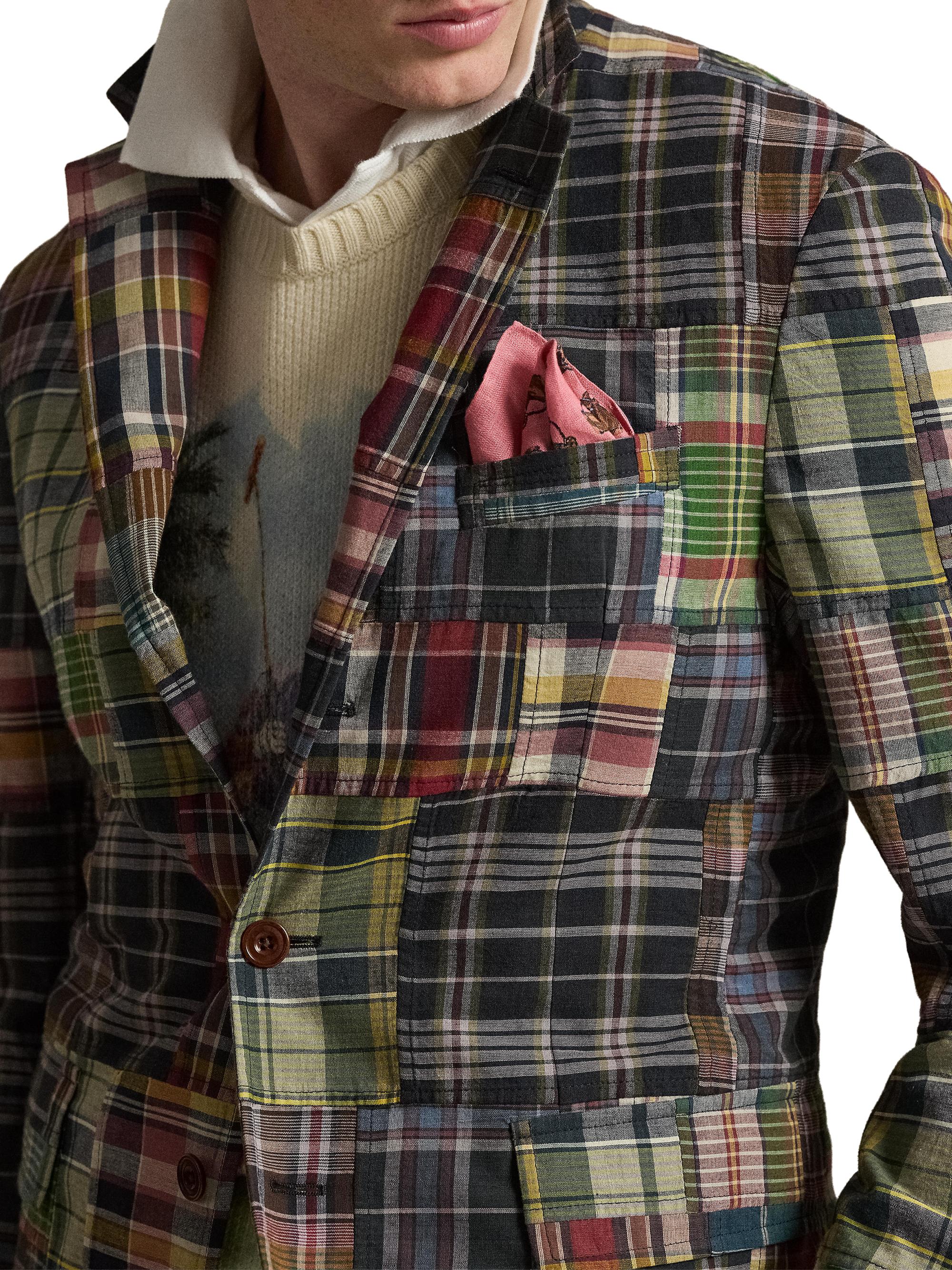 Polo Ralph Lauren Checked Patchwork Cotton Blazer | Saks Fifth Avenue