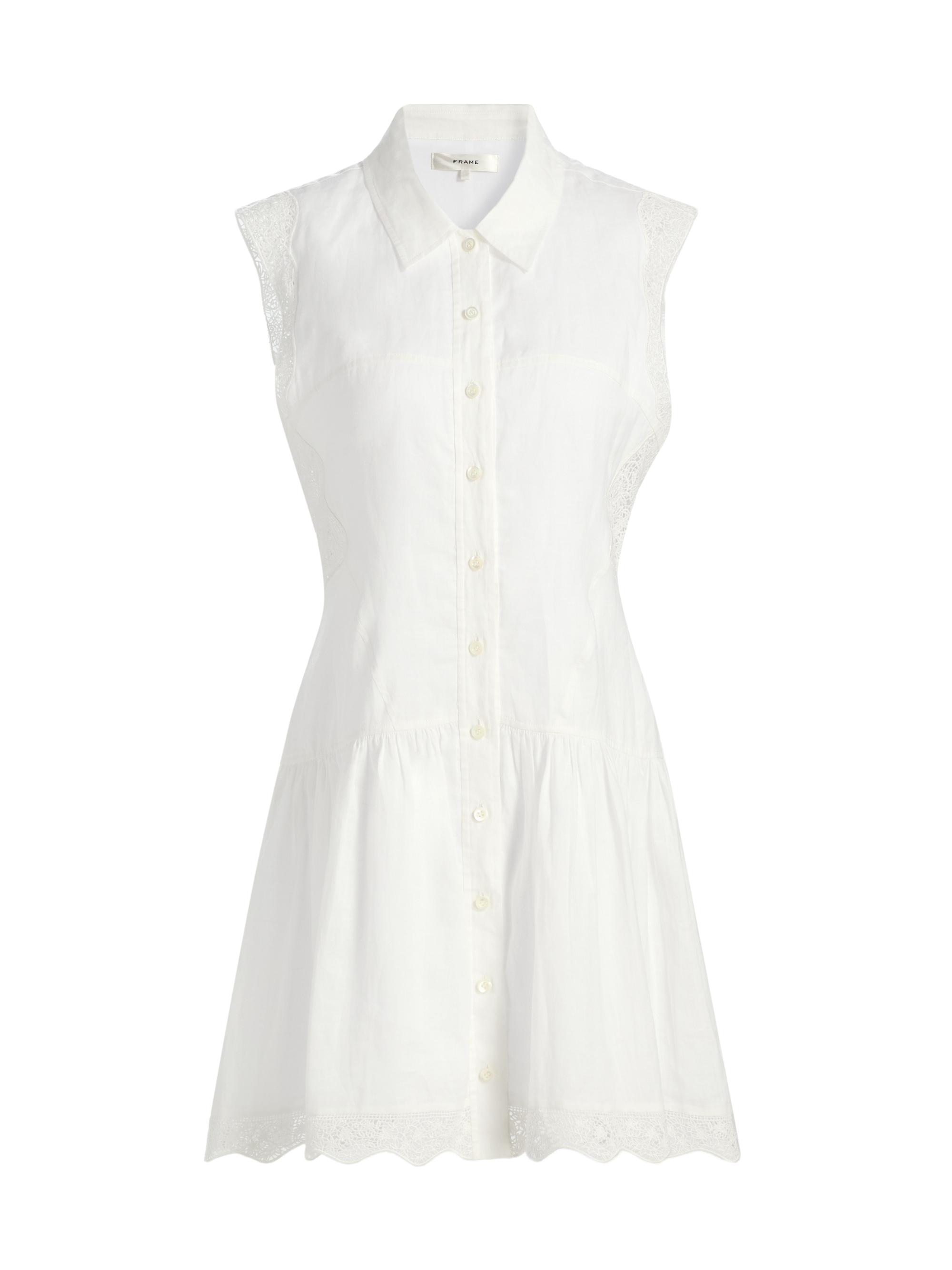 FRAME Women's The Embroidered Day Minidress - White