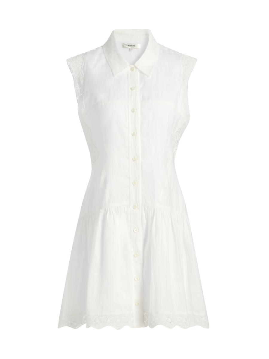 Frame Women's The Embroidered Day Minidress In White