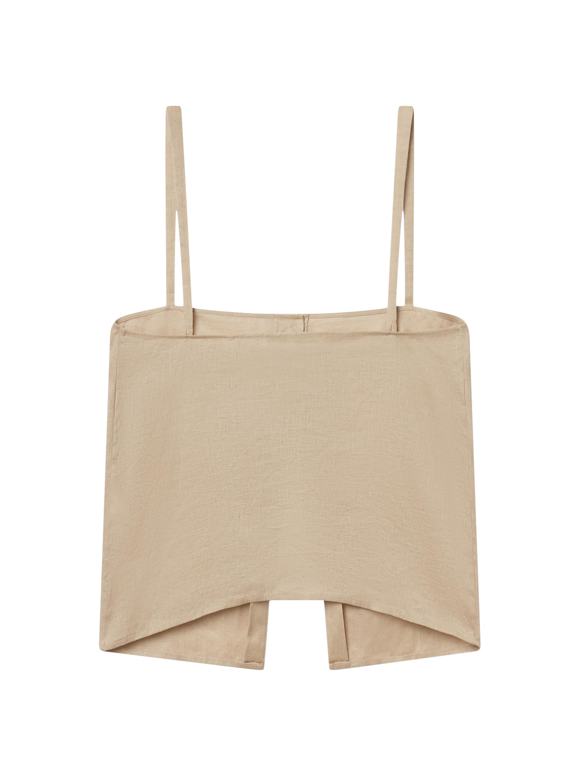 FRAME Women's The Linen Button-Front Cami - Flax