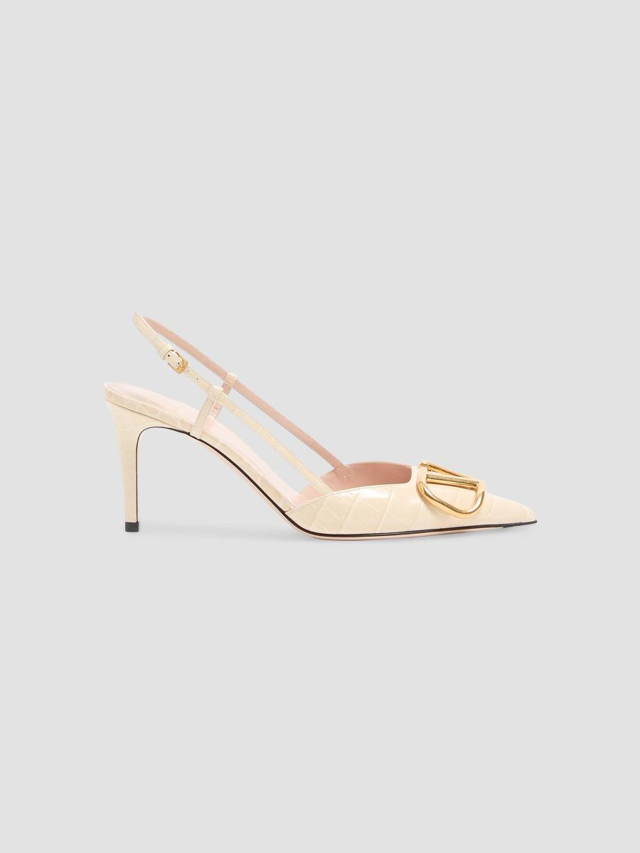 Valentino Garavani VLogo Signature Slingback Pumps in 80MM Printed