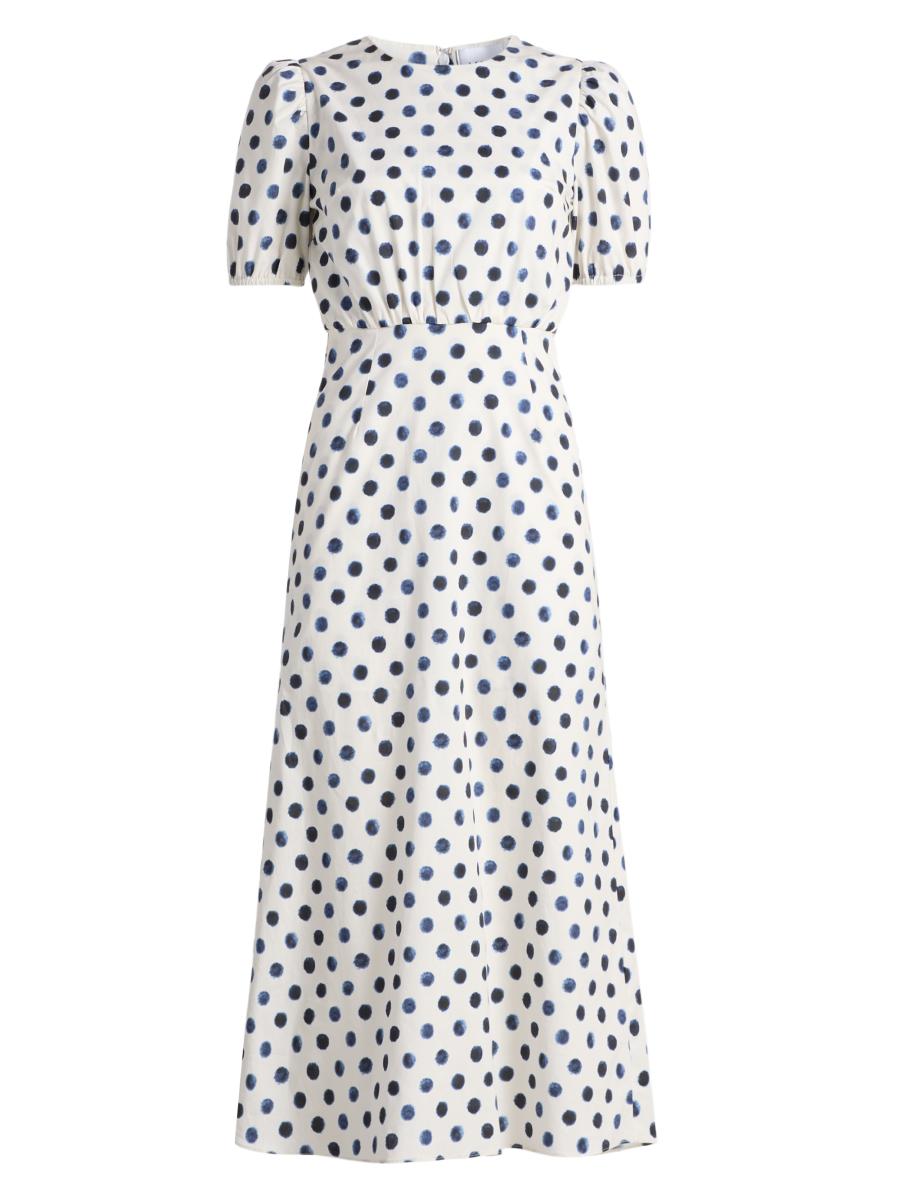 Misa Women's Blanche Polka Dot Midi-dress In Multi