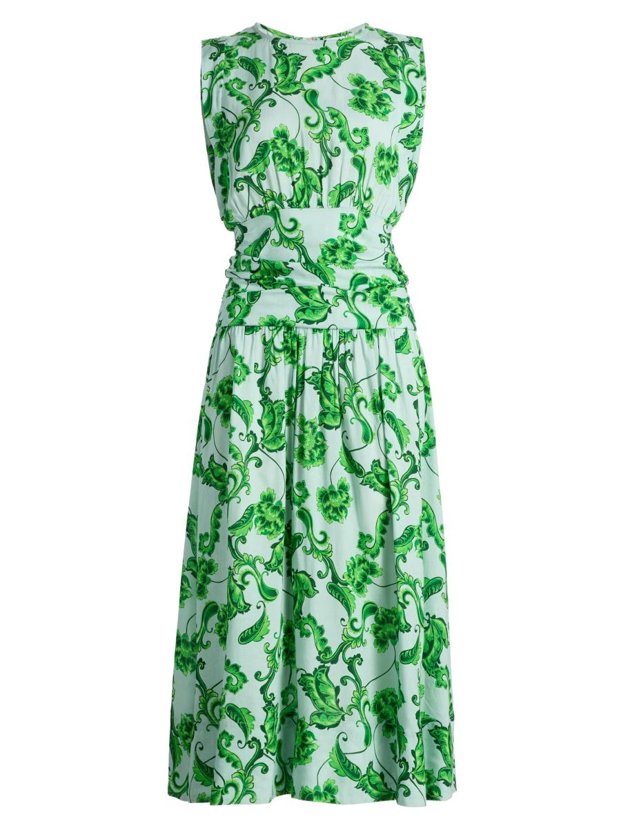 Misa Women's Divya Linen-blend Midi-dress