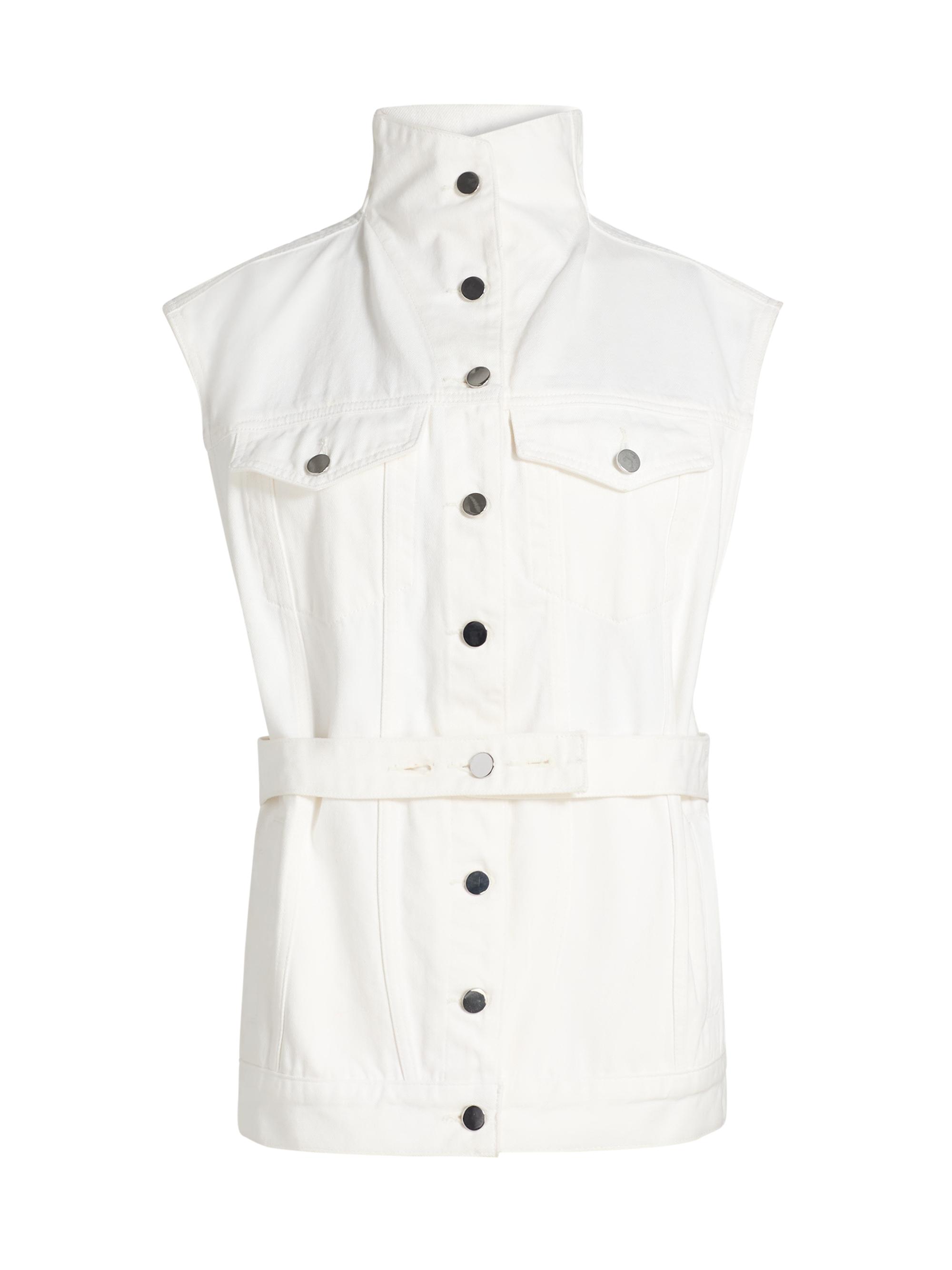 Et Ochs Women's Sylas Denim Belted Vest Top - White