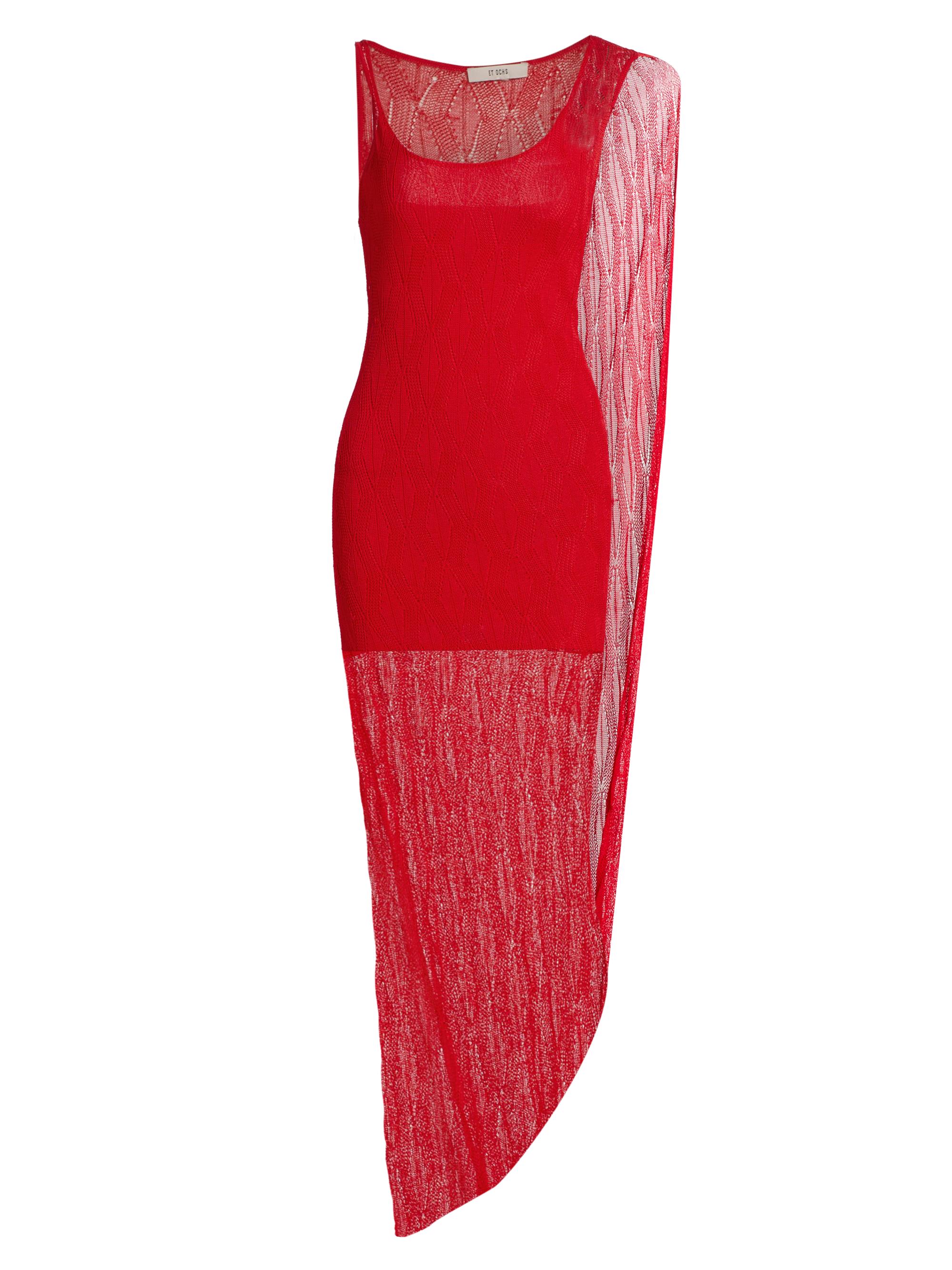 Et Ochs Women's Lane Knit Midi-Dress - Tomato | Thumbnail 8