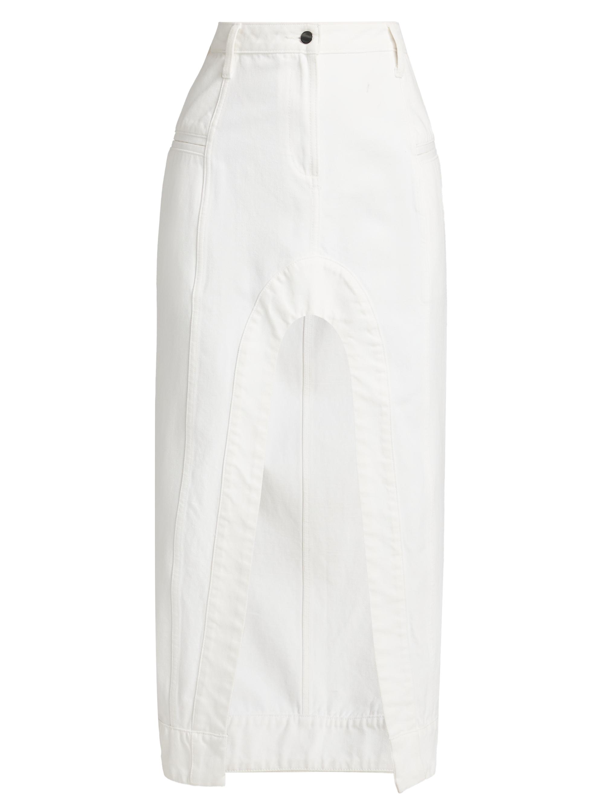 Et Ochs Women's Alek Denim Slit Midi-Skirt - White
