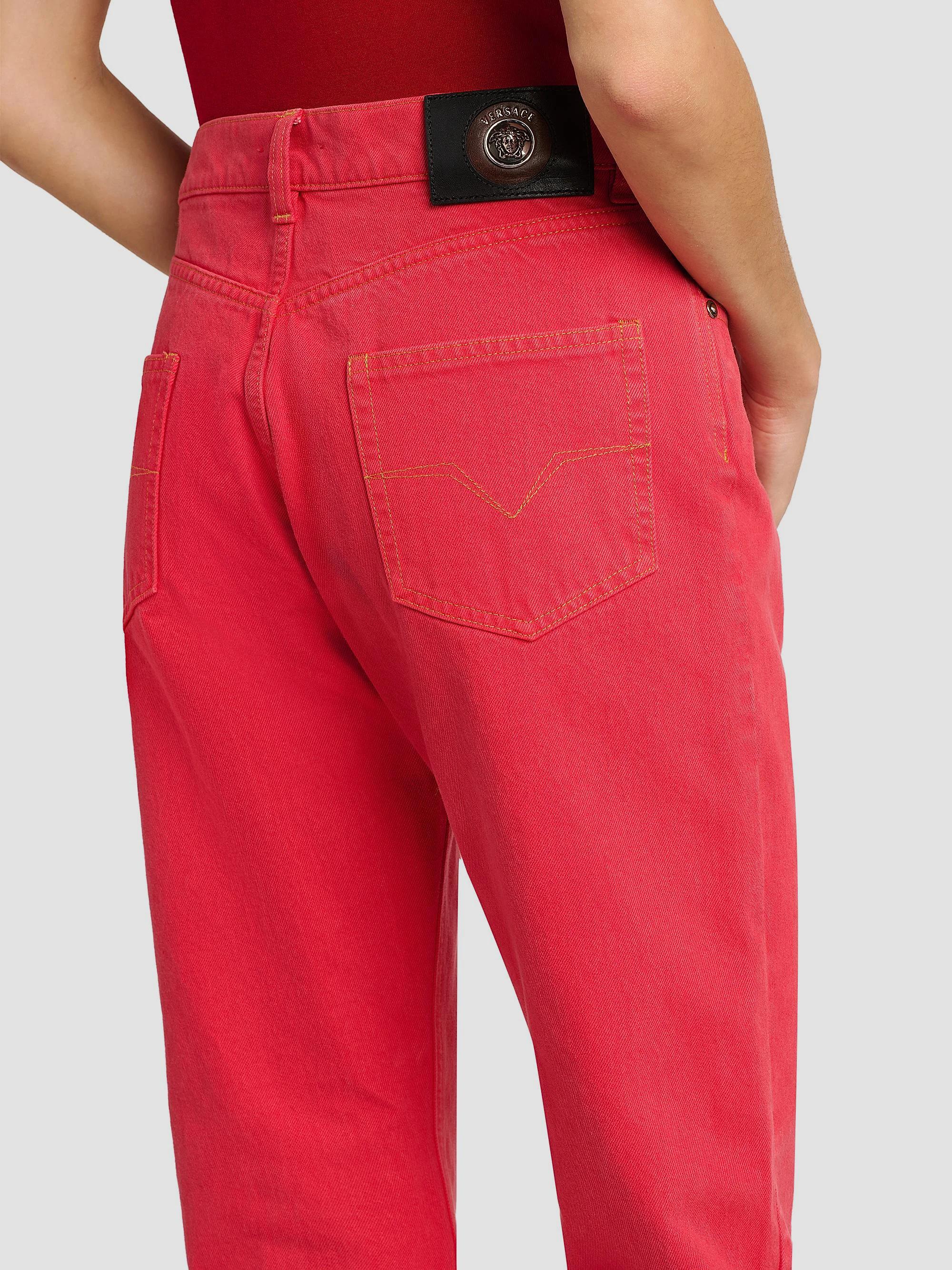Versace Straight Midi-Rise Jeans | Saks Fifth Avenue