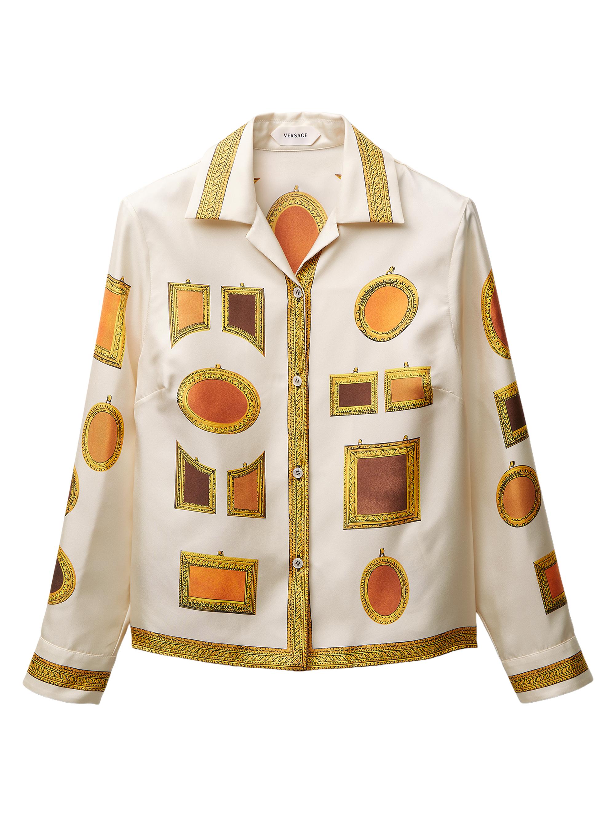 Versace Women's Printed Silk Shirt - Multi Color