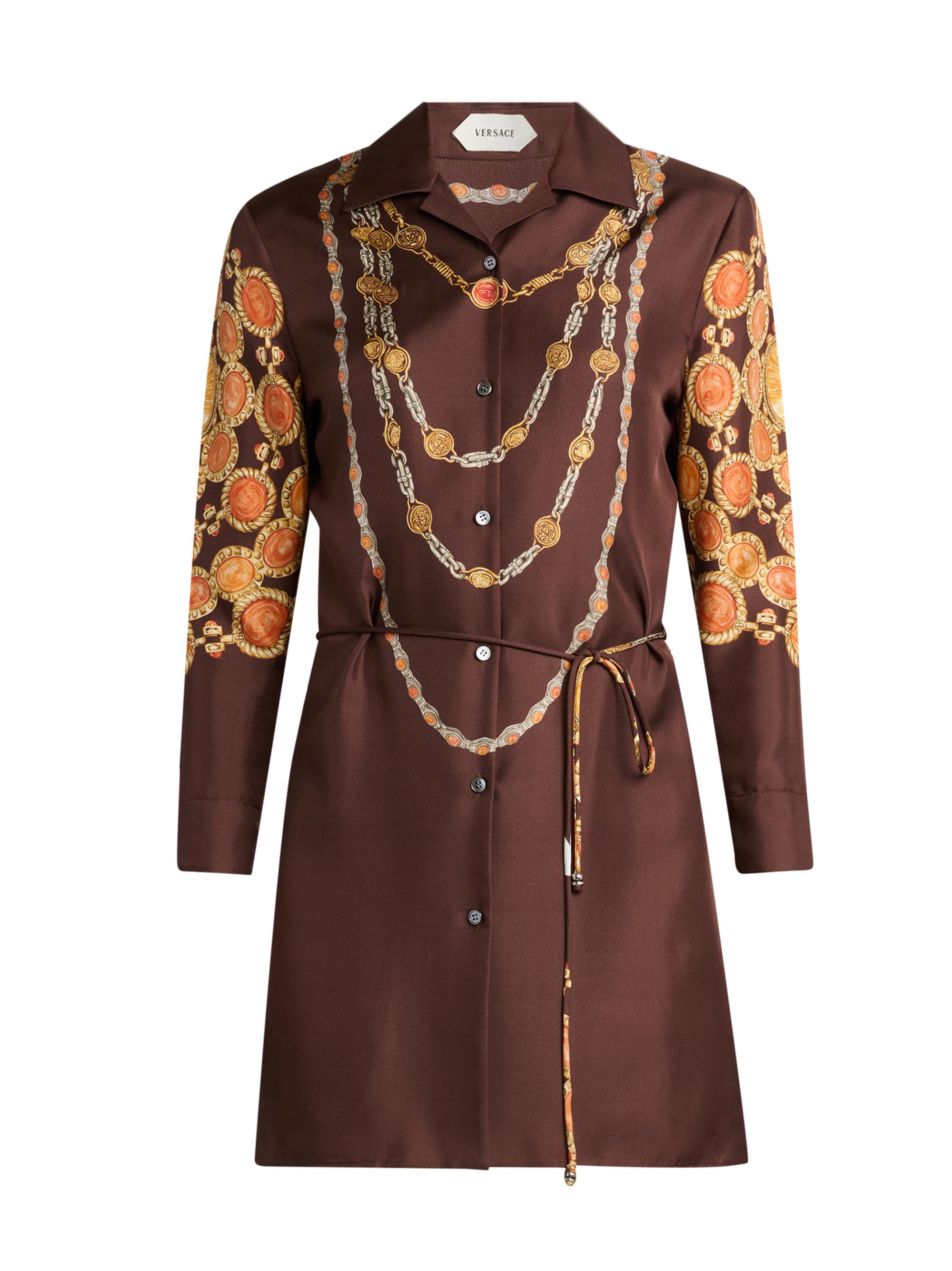 Versace Women's The Lover Silk Twill Shirtdress - Multi Color