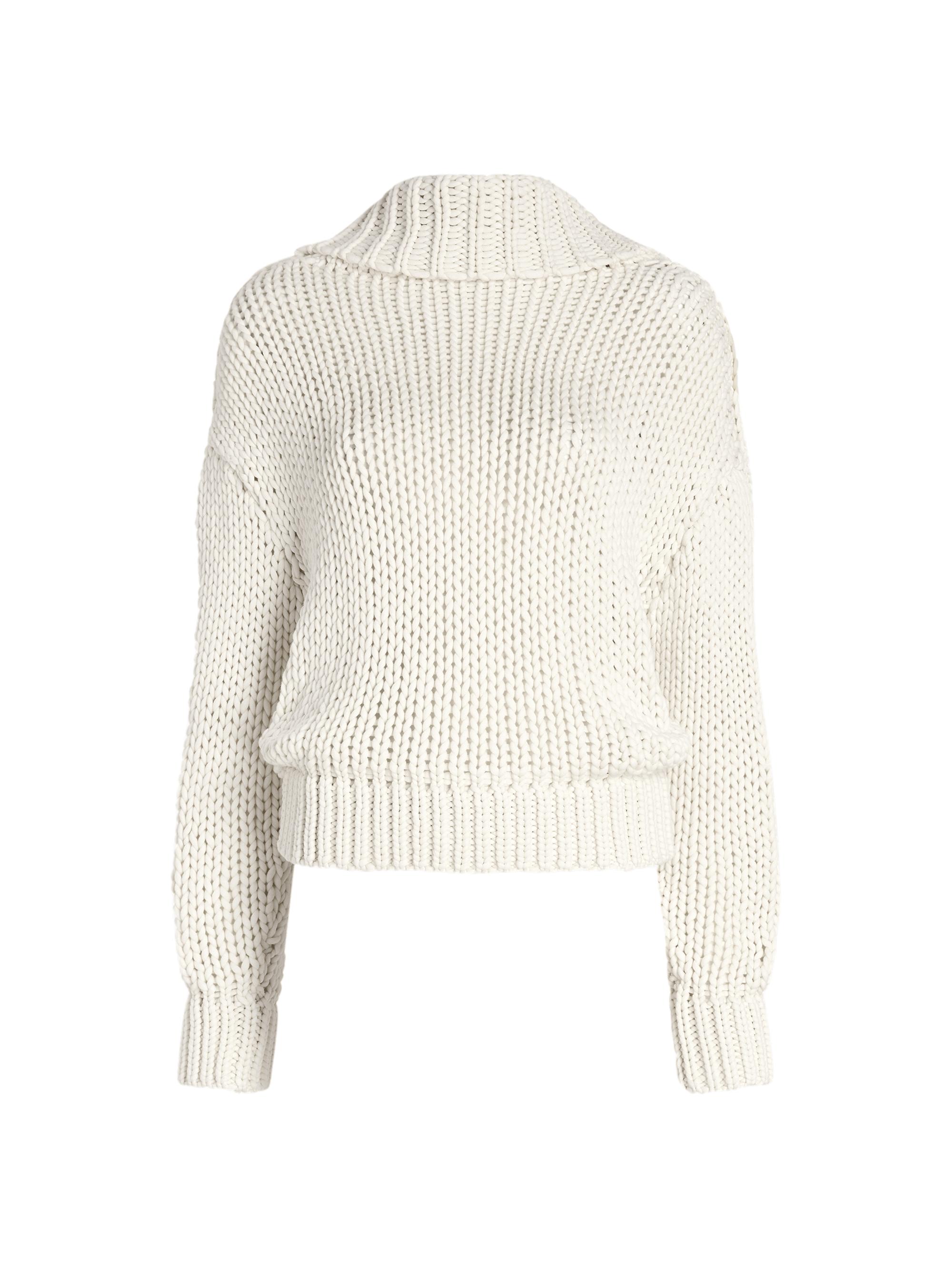 Alexandra Ribbed Scoop-Back Sweater