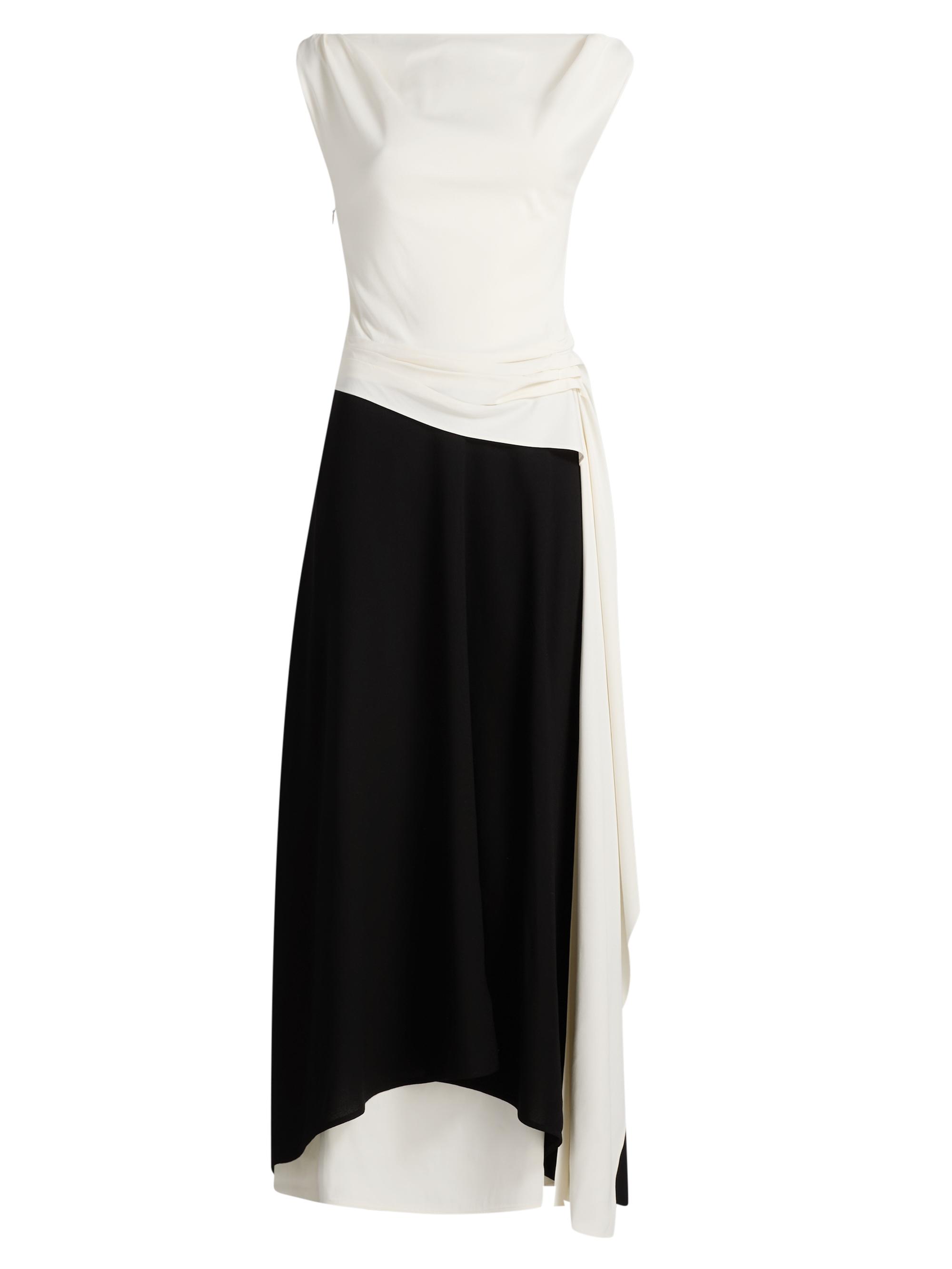 Daliah Two-Tone Satin Cocktail Dress