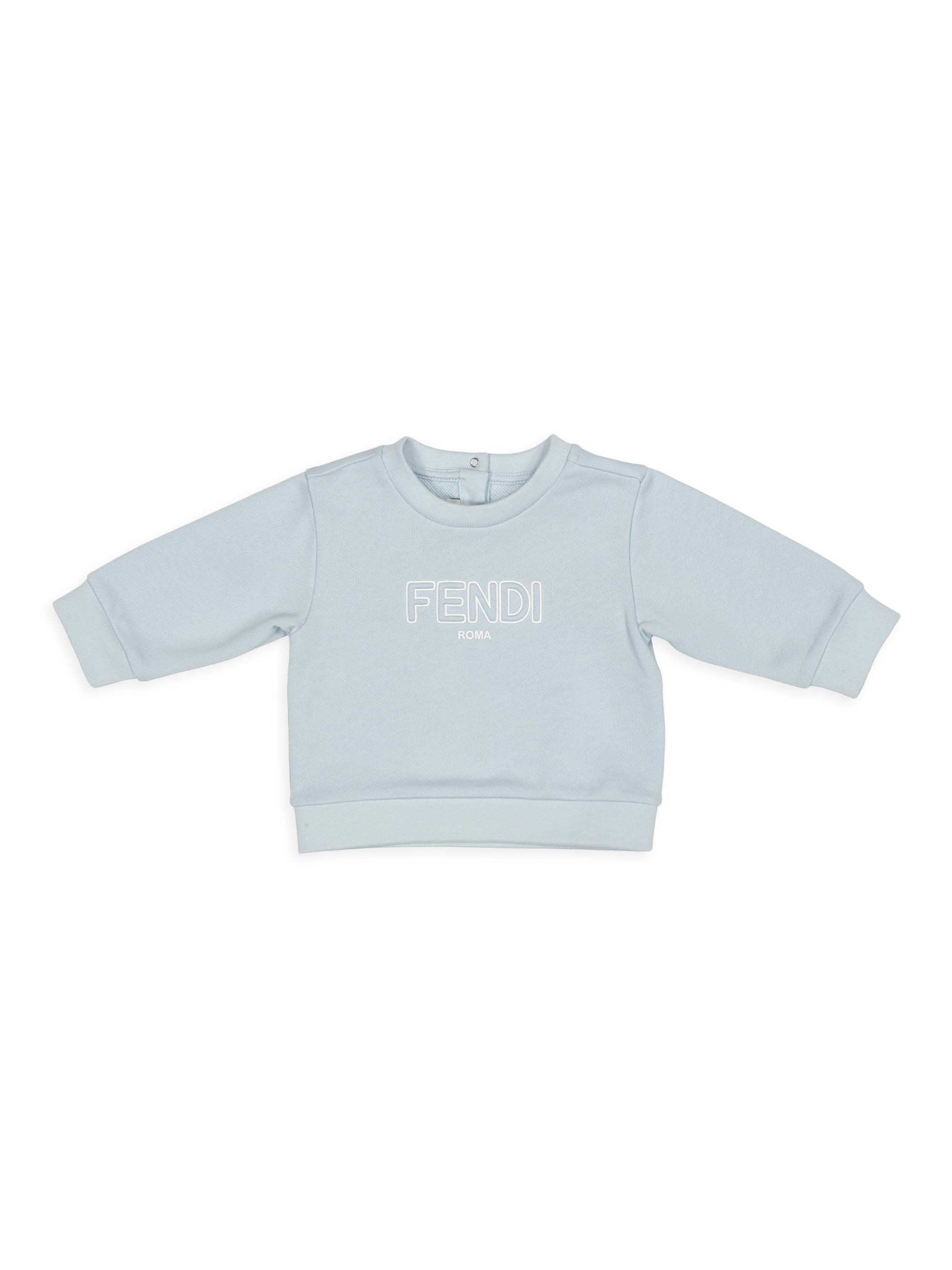Fendi Baby's & Little Kid's Embossed Logo Sweatshirt - Light Blue 9 Months