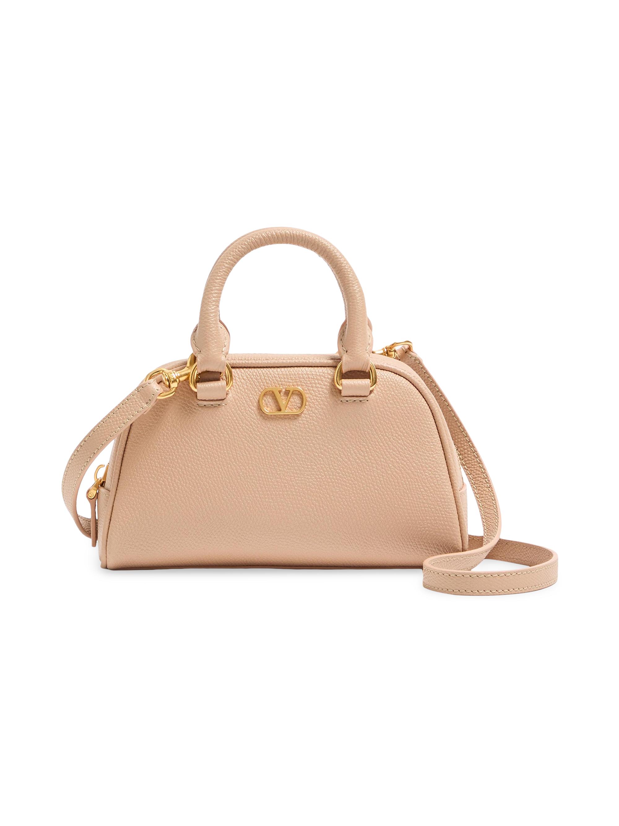 Valentino Garavani Mini Vsling Handbag In Metallic Grainy Calfskin