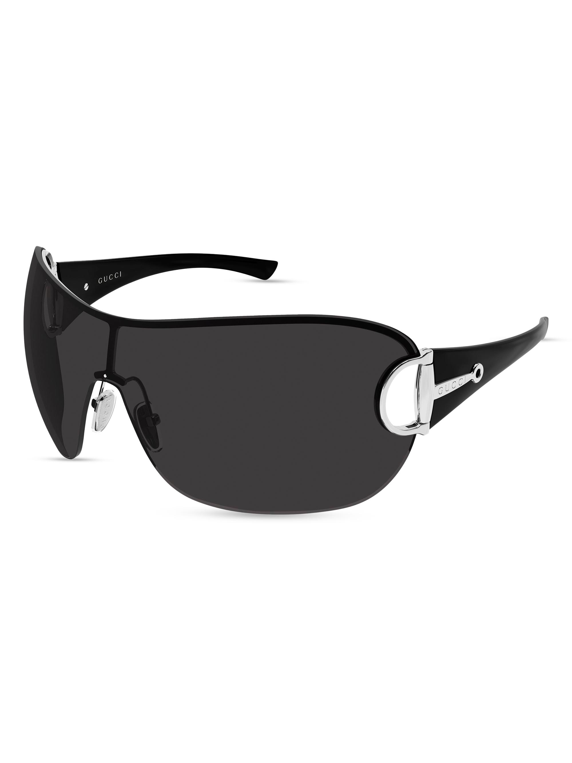 Gucci Men's Rimless Mask Sunglasses - Gold Blue