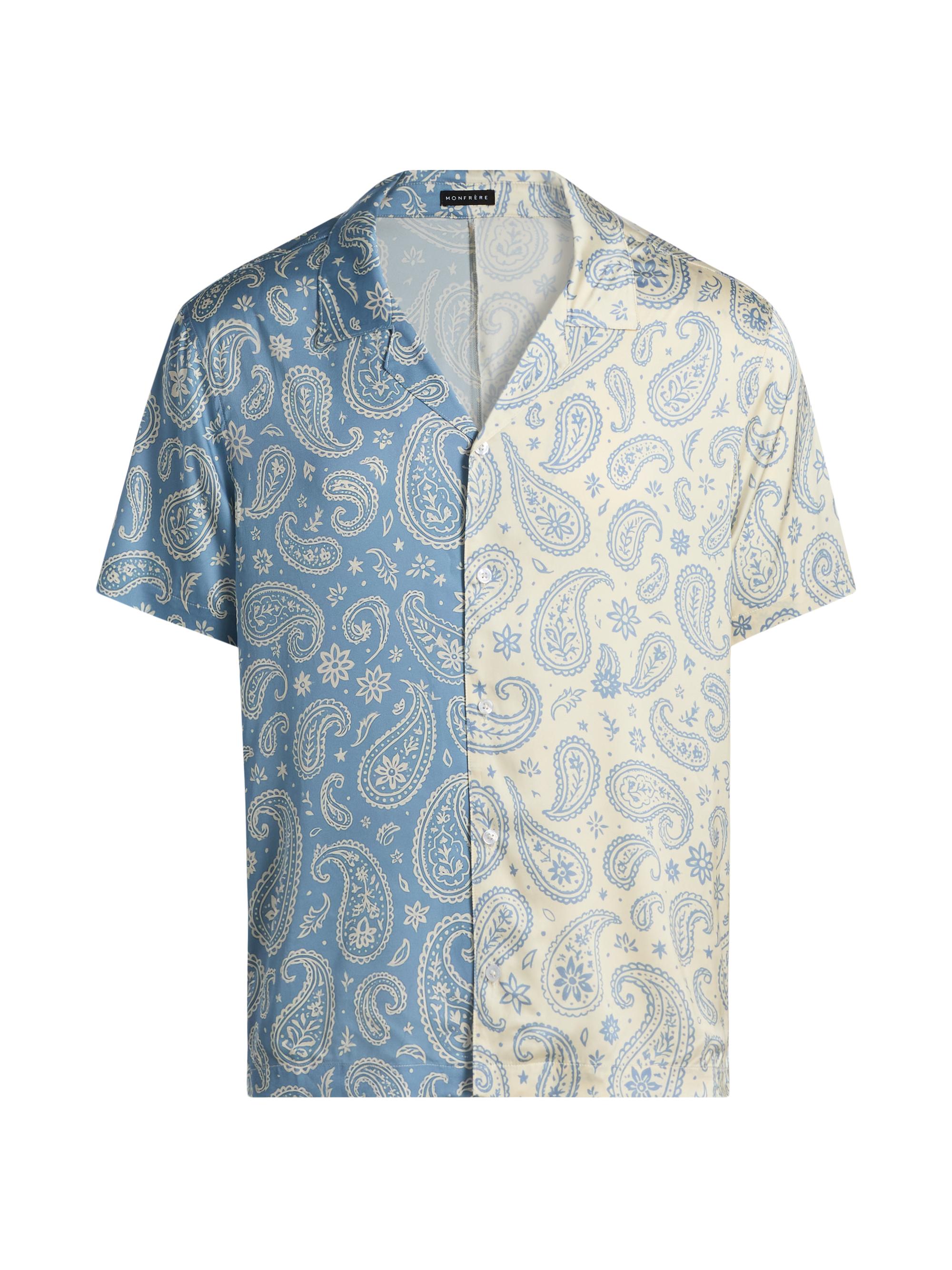 Monfrère Men's Bond Paisley Short-Sleeve Shirt - Outlaw