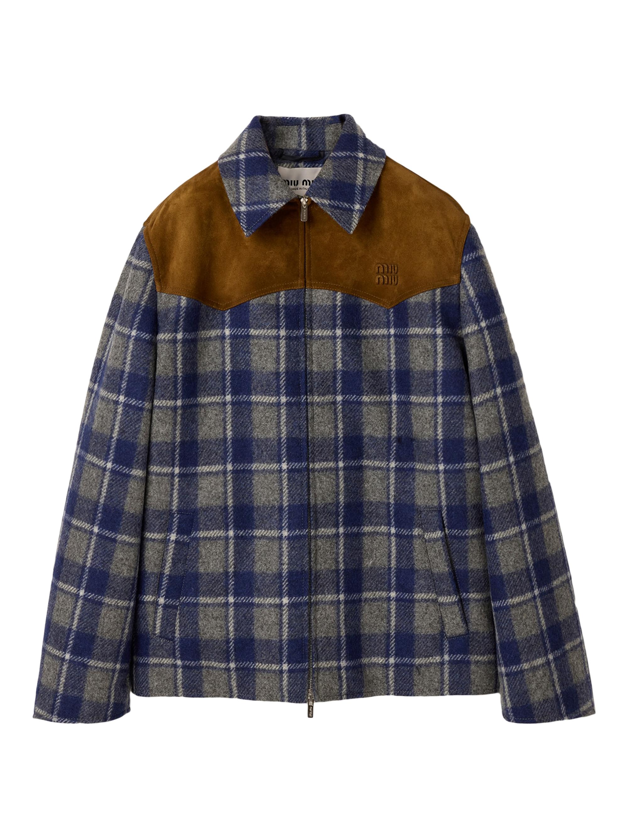 Miu Miu Checked Blouson Jacket | Saks Fifth Avenue