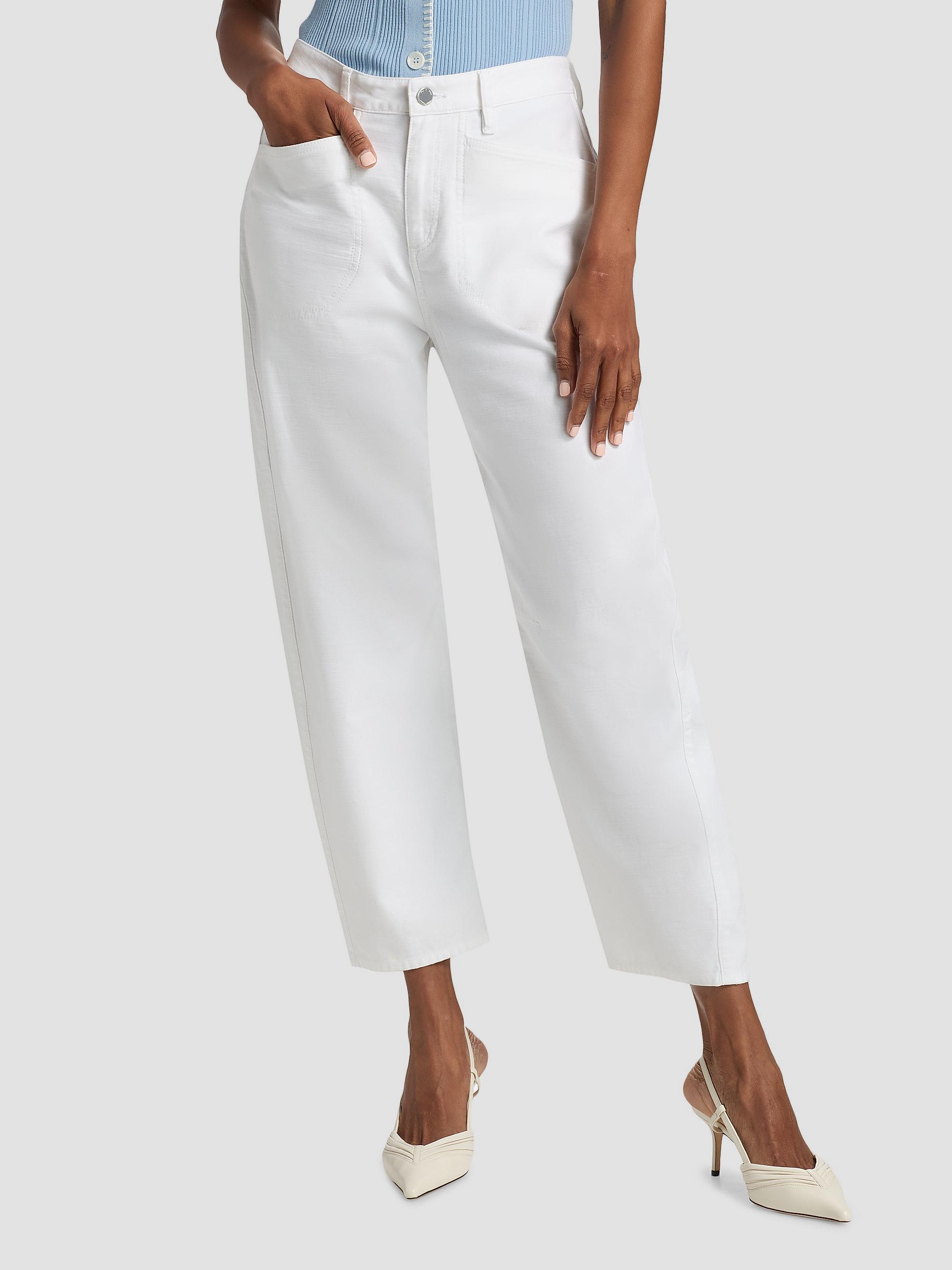 rag & bone Women's Stevie Utility Tapered Cotton Pants - White | Thumbnail 3