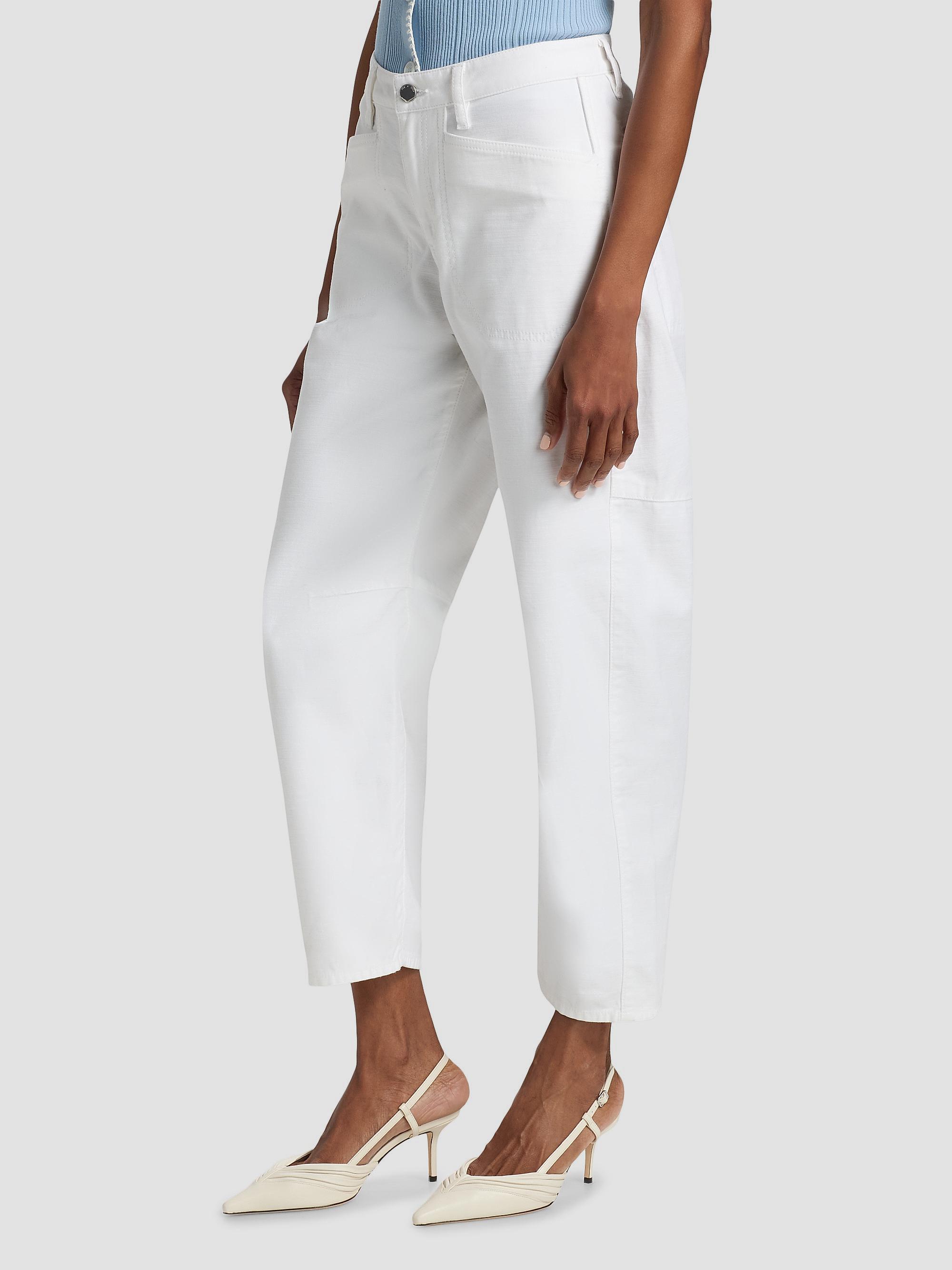 rag & bone Women's Stevie Utility Tapered Cotton Pants - White | Thumbnail 4