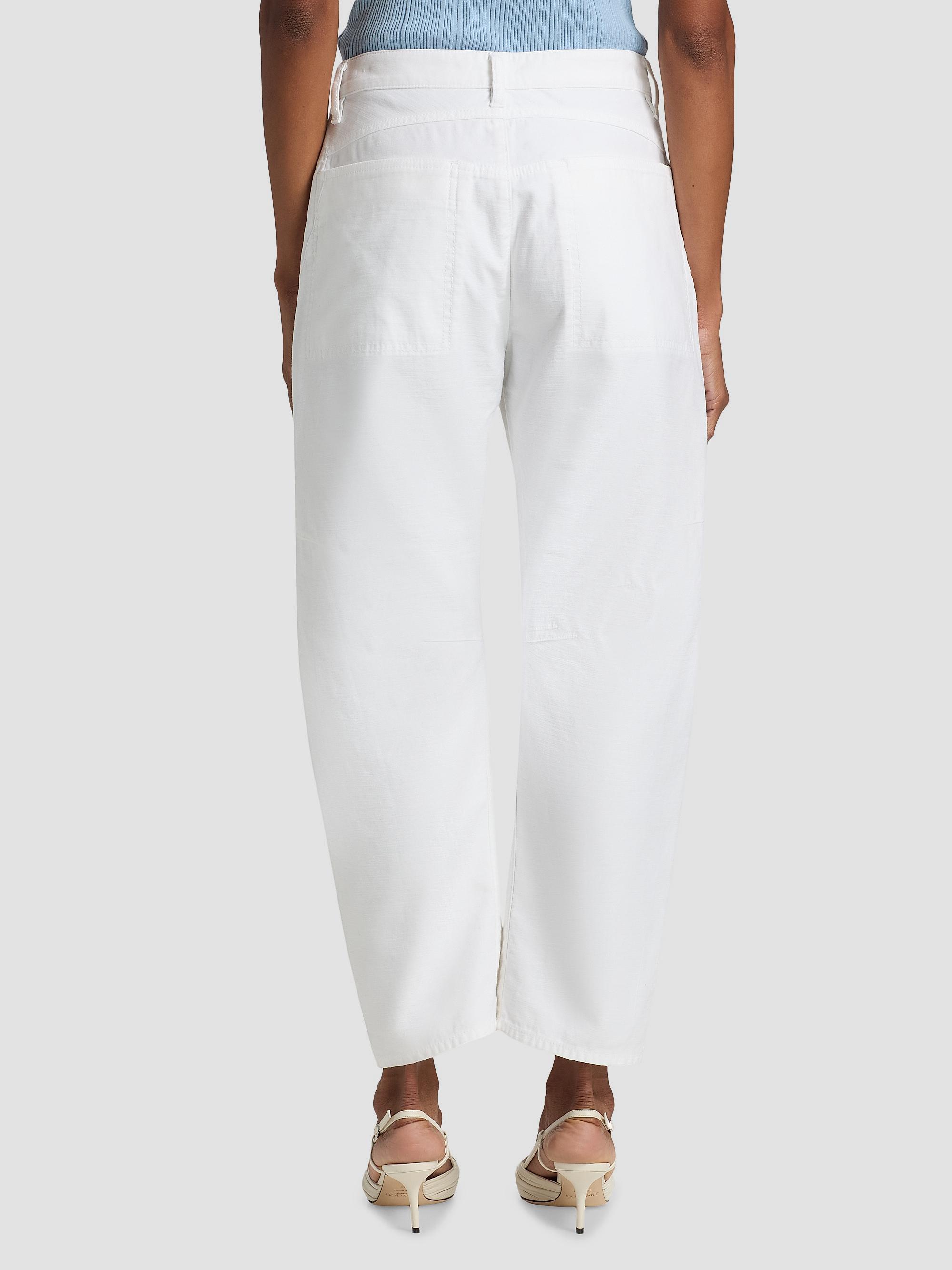 rag & bone Women's Stevie Utility Tapered Cotton Pants - White | Thumbnail 5