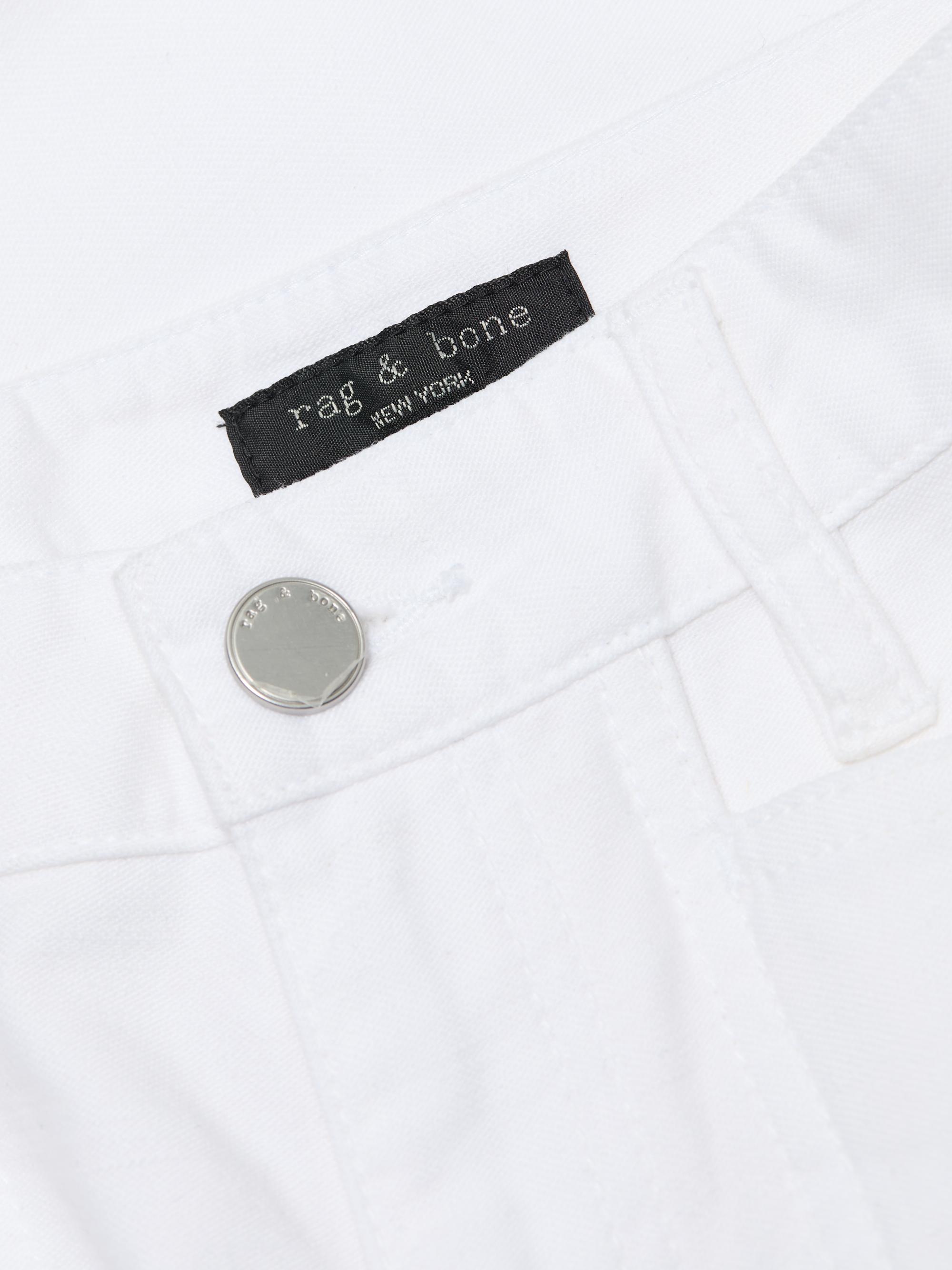 rag & bone Women's Stevie Utility Tapered Cotton Pants - White | Thumbnail 7