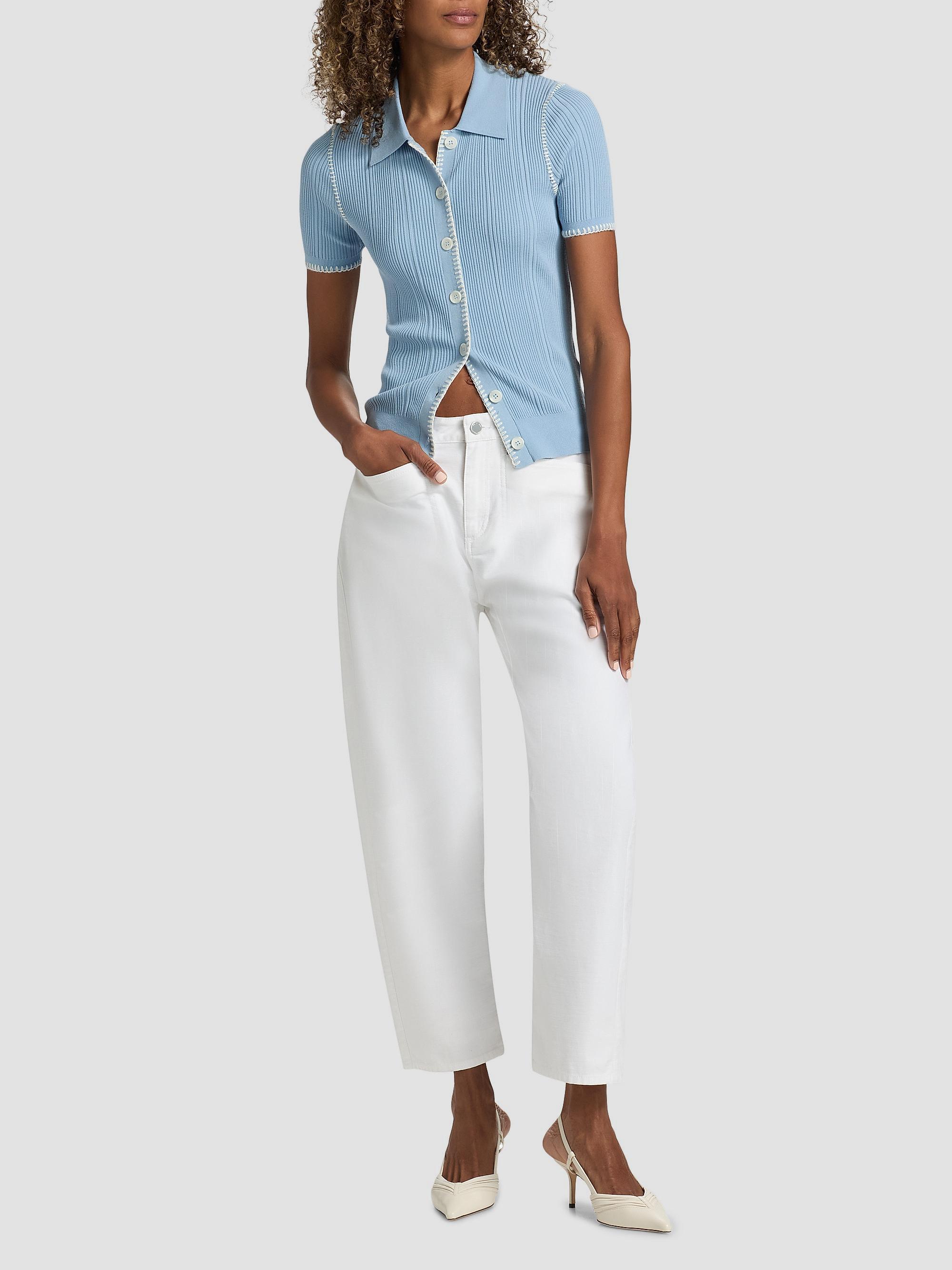 rag & bone Women's Stevie Utility Tapered Cotton Pants - White | Thumbnail 2