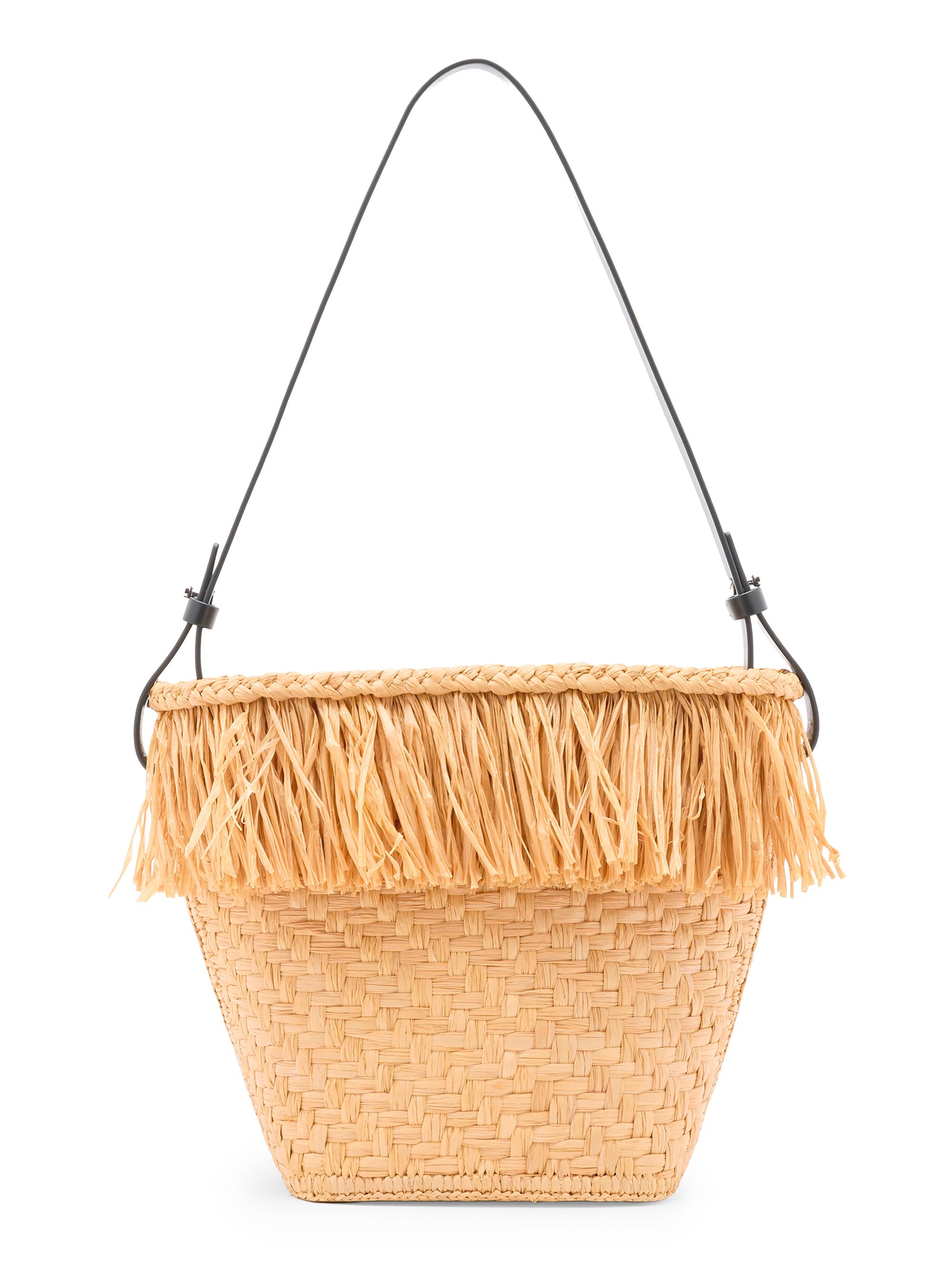 Proenza Schouler Women's  Fringe Raffia Bucket Bag - Sand