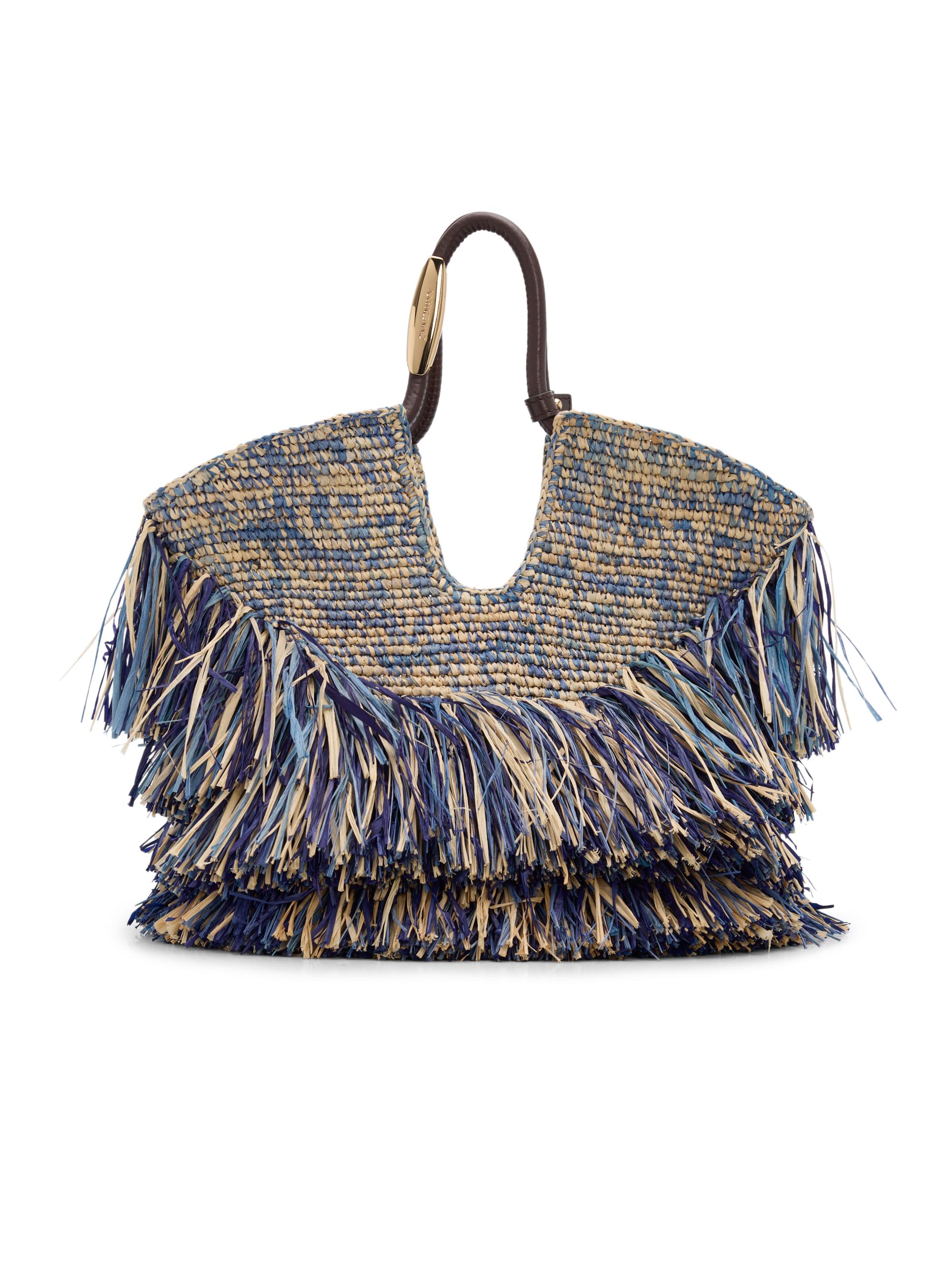 Zimmermann Women's Goldentime  Fringed Tote Bag - Denim Blue