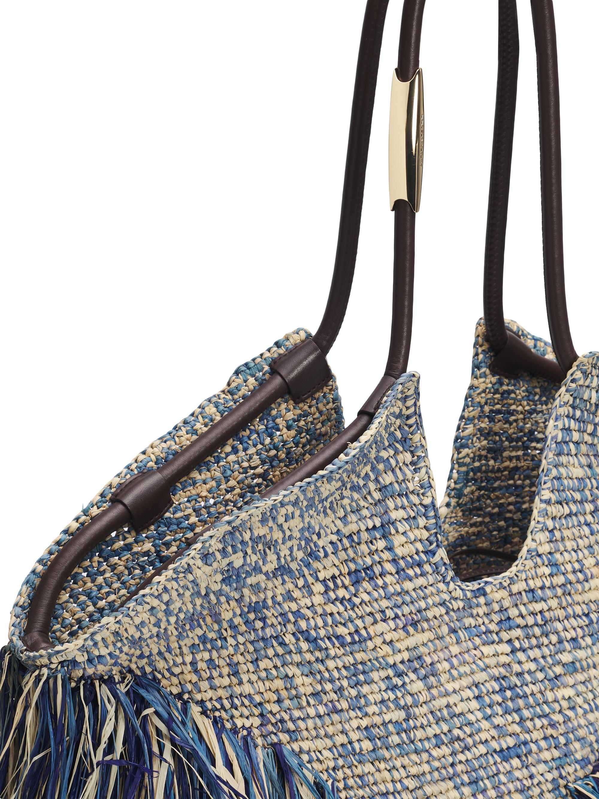 Zimmermann Women's Goldentime  Fringed Tote Bag - Denim Blue | Thumbnail 6