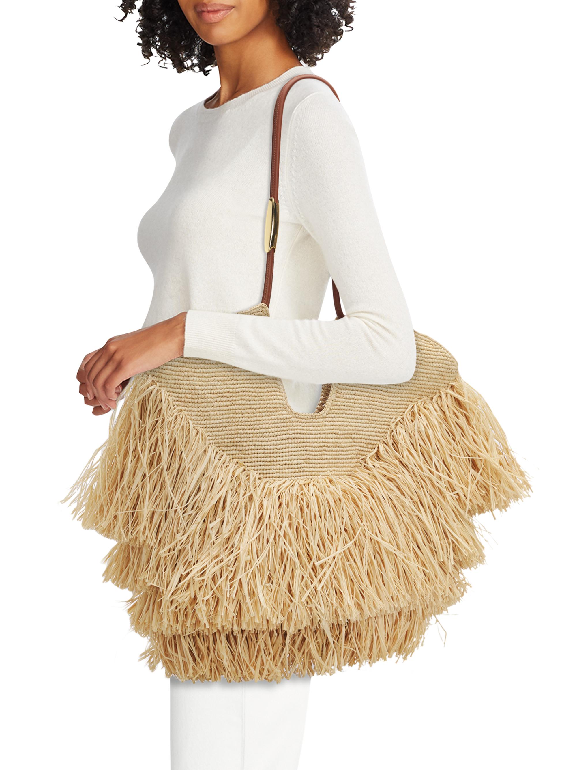Zimmermann Women's Goldentime  Fringed Tote Bag - Natural | Thumbnail 2