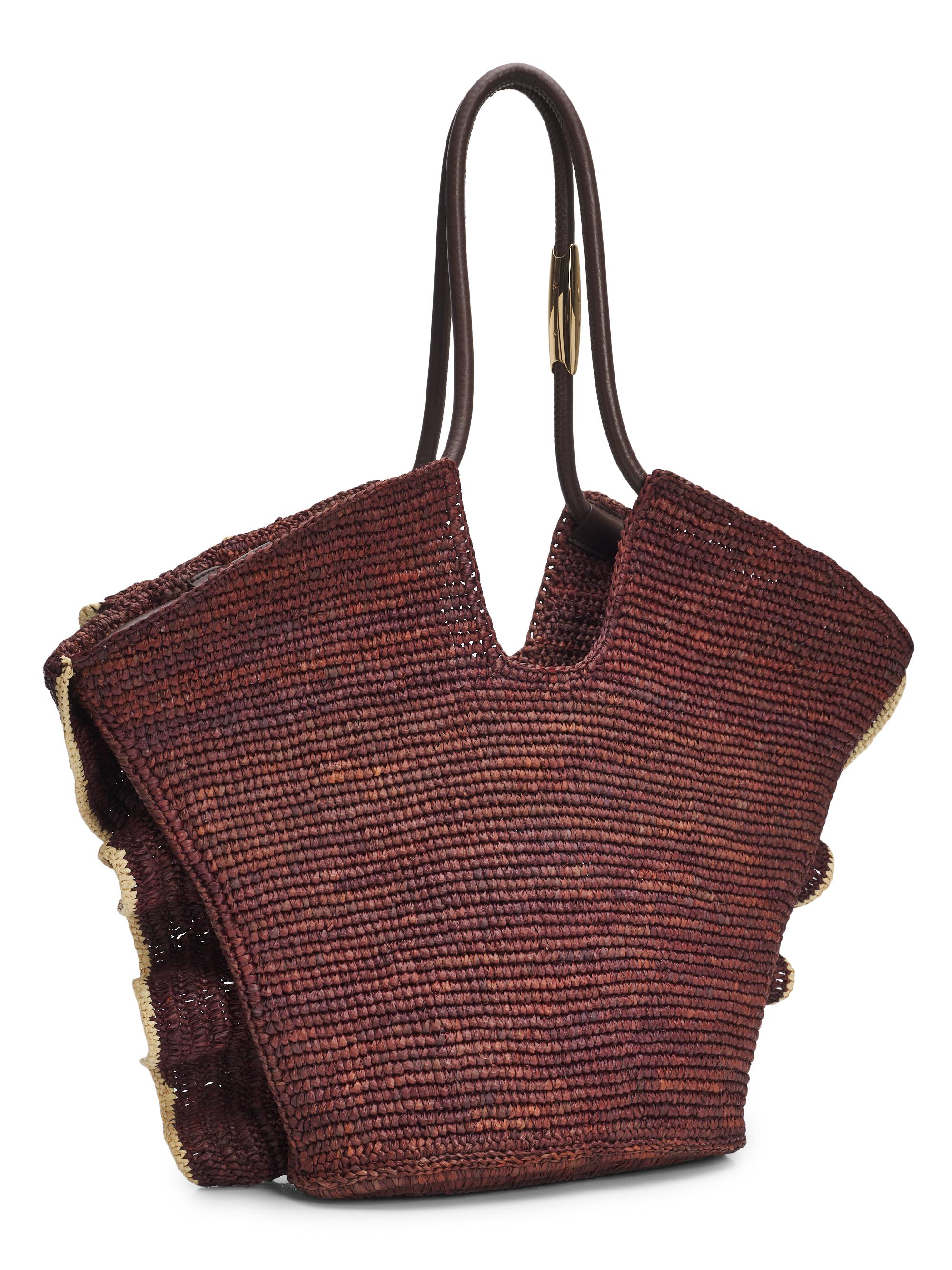 Zimmermann Women's Goldentime  Raffia Tote Bag - Chocolate | Thumbnail 3