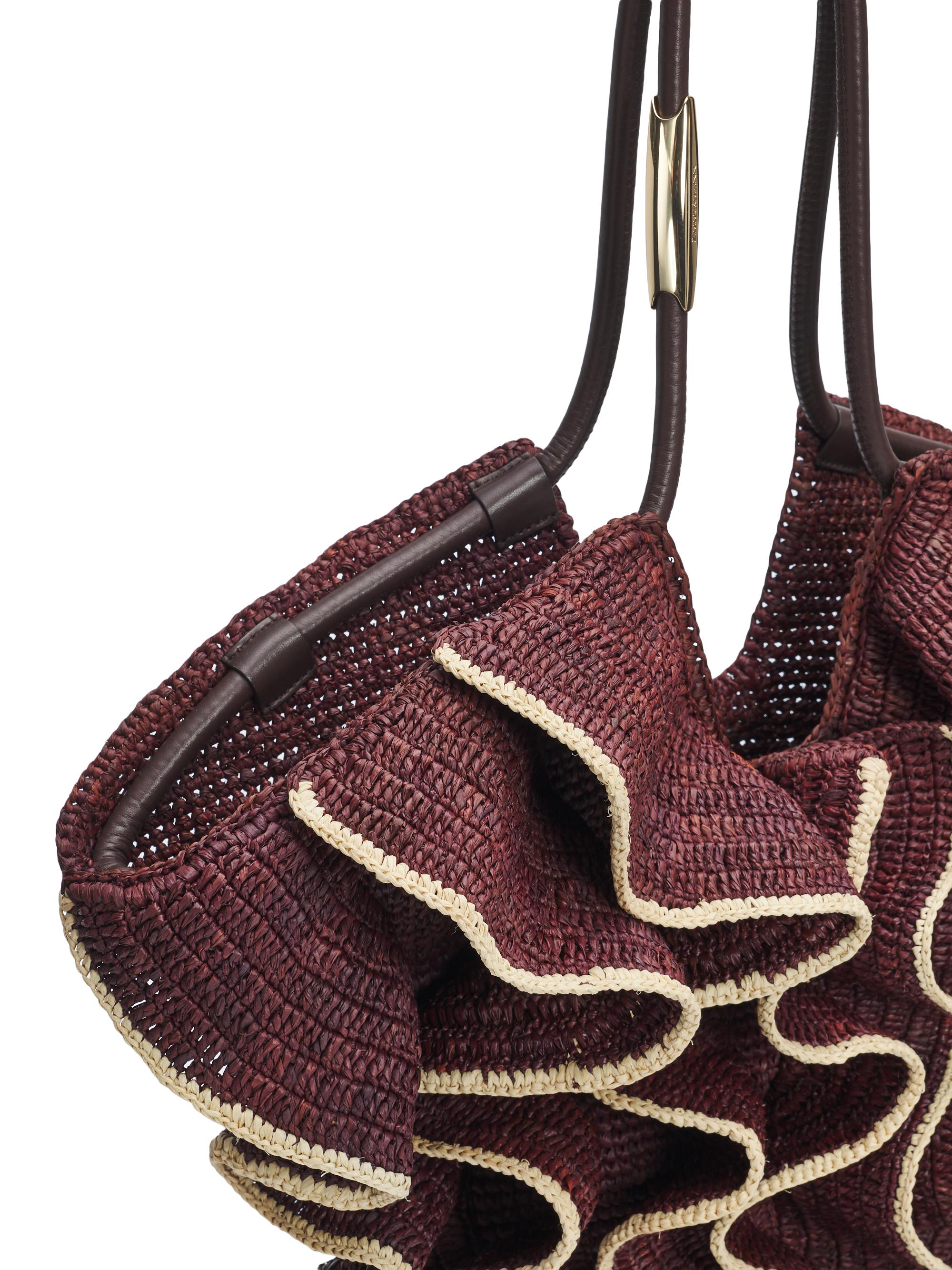 Zimmermann Women's Goldentime  Raffia Tote Bag - Chocolate | Thumbnail 6