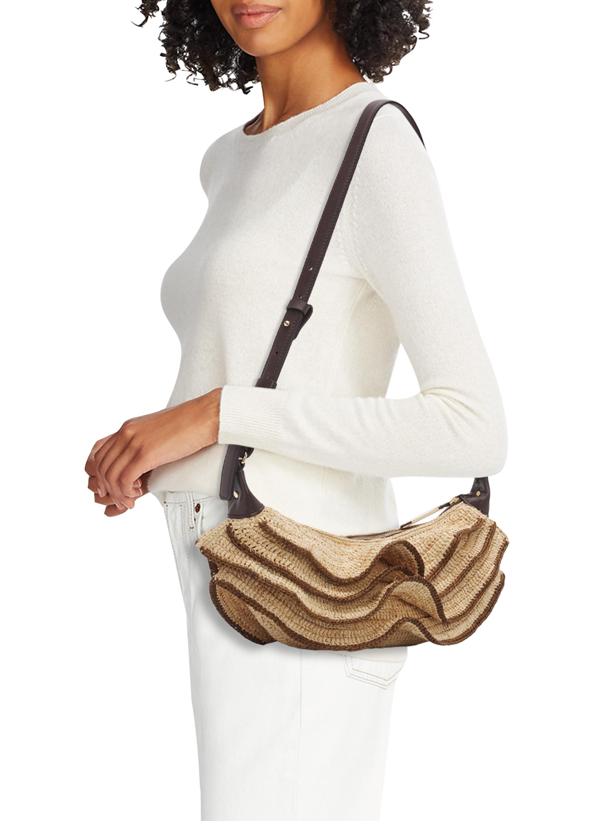 Zimmermann Women's Goldentime Ruffle Shoulder Bag - Natural | Thumbnail 3