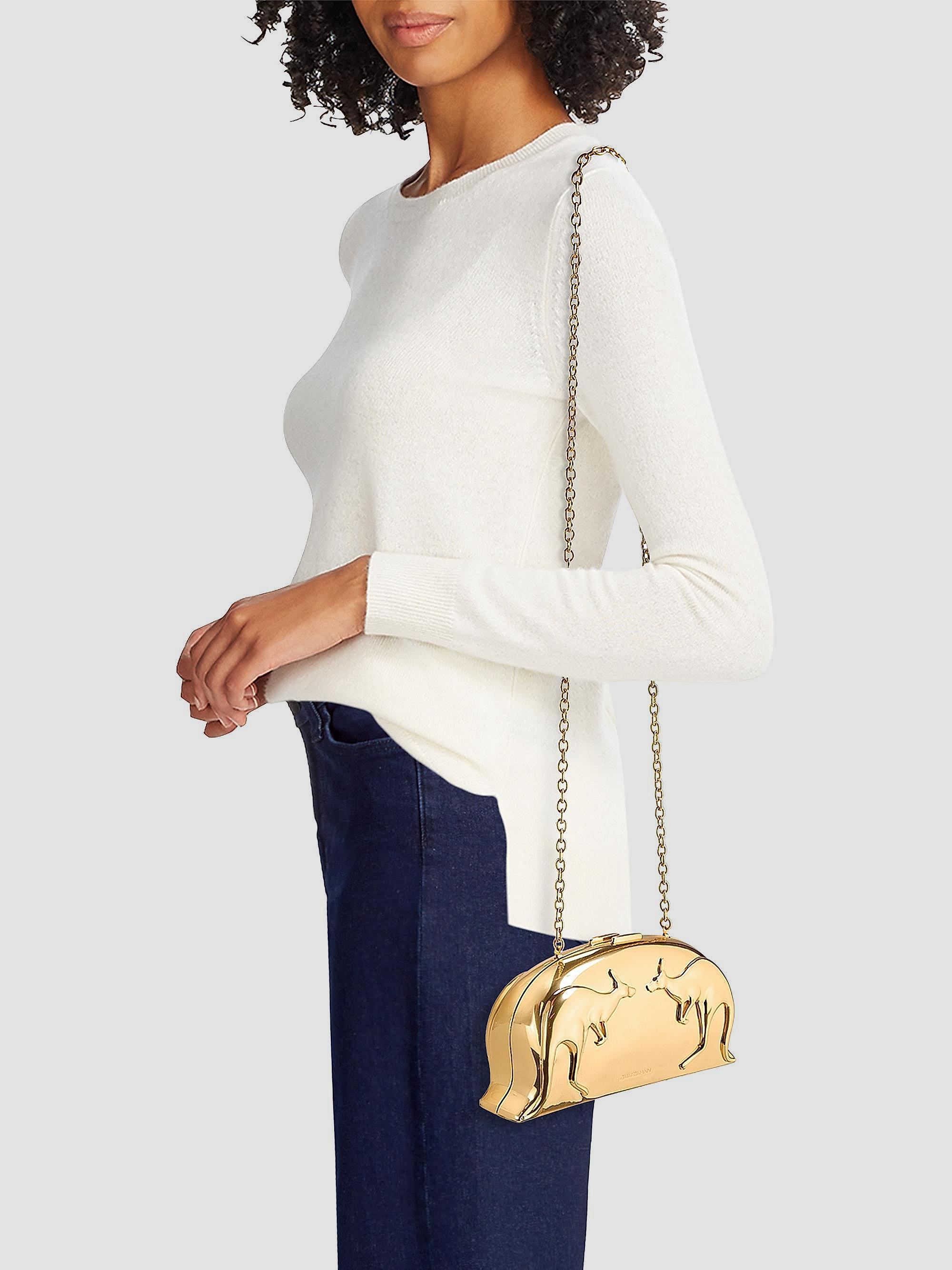 Zimmermann Rapture Kangaroo-Motif Metallic Clutch | Saks Fifth Avenue