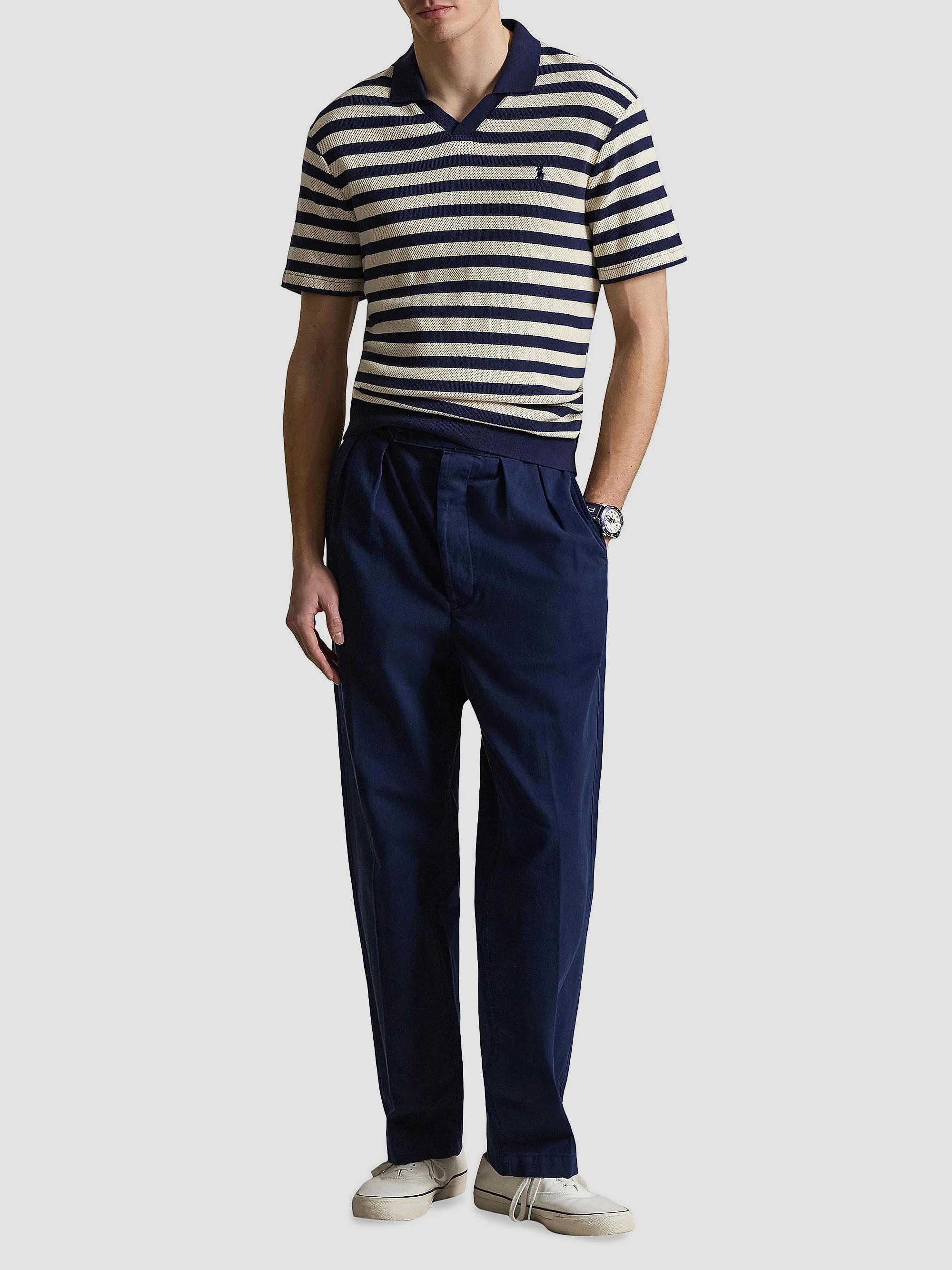 Polo Ralph Lauren Rustic Tab-Waist Pleated-Front Cotton Twill
