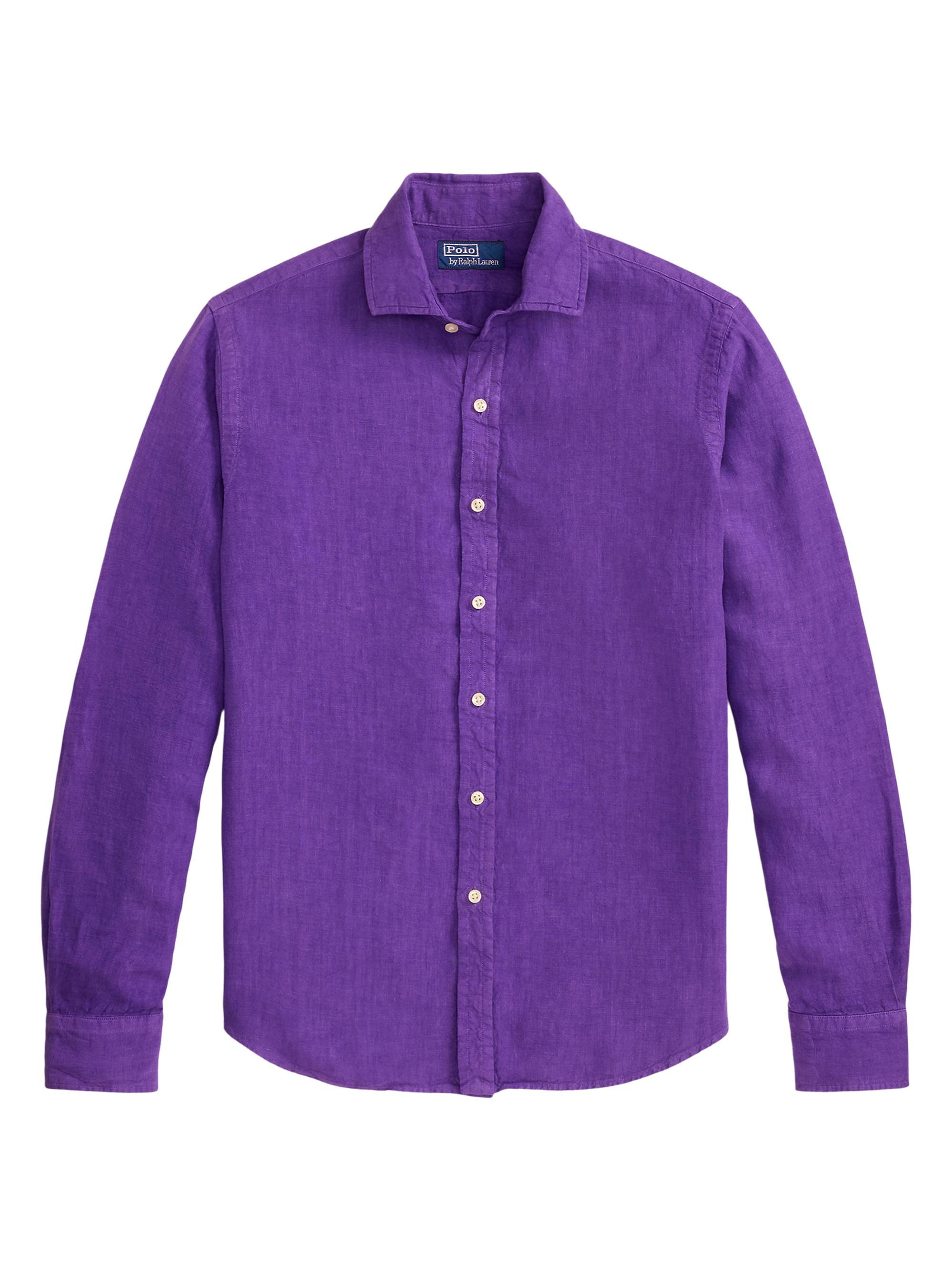 Polo Ralph Lauren Men's Linen Button-Front Shirt - Cabana Purple