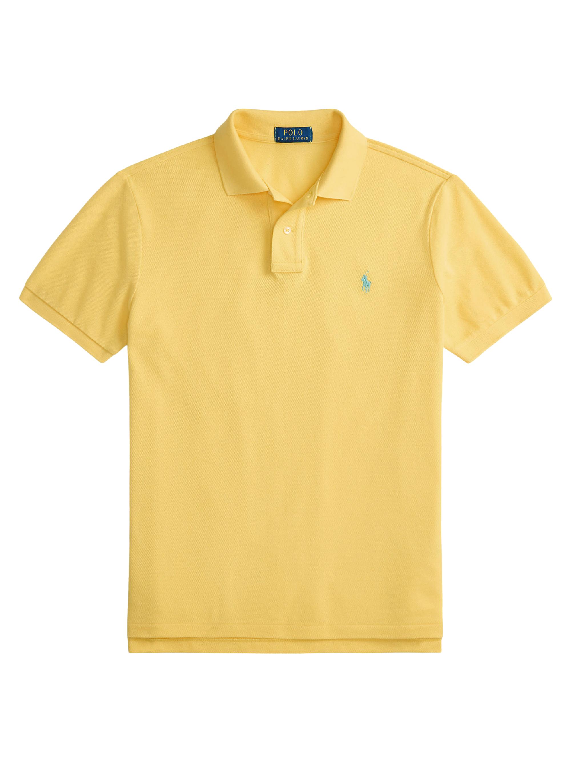 Polo Ralph Lauren Men's Logo Cotton Mesh Polo - Sun Fish Yellow