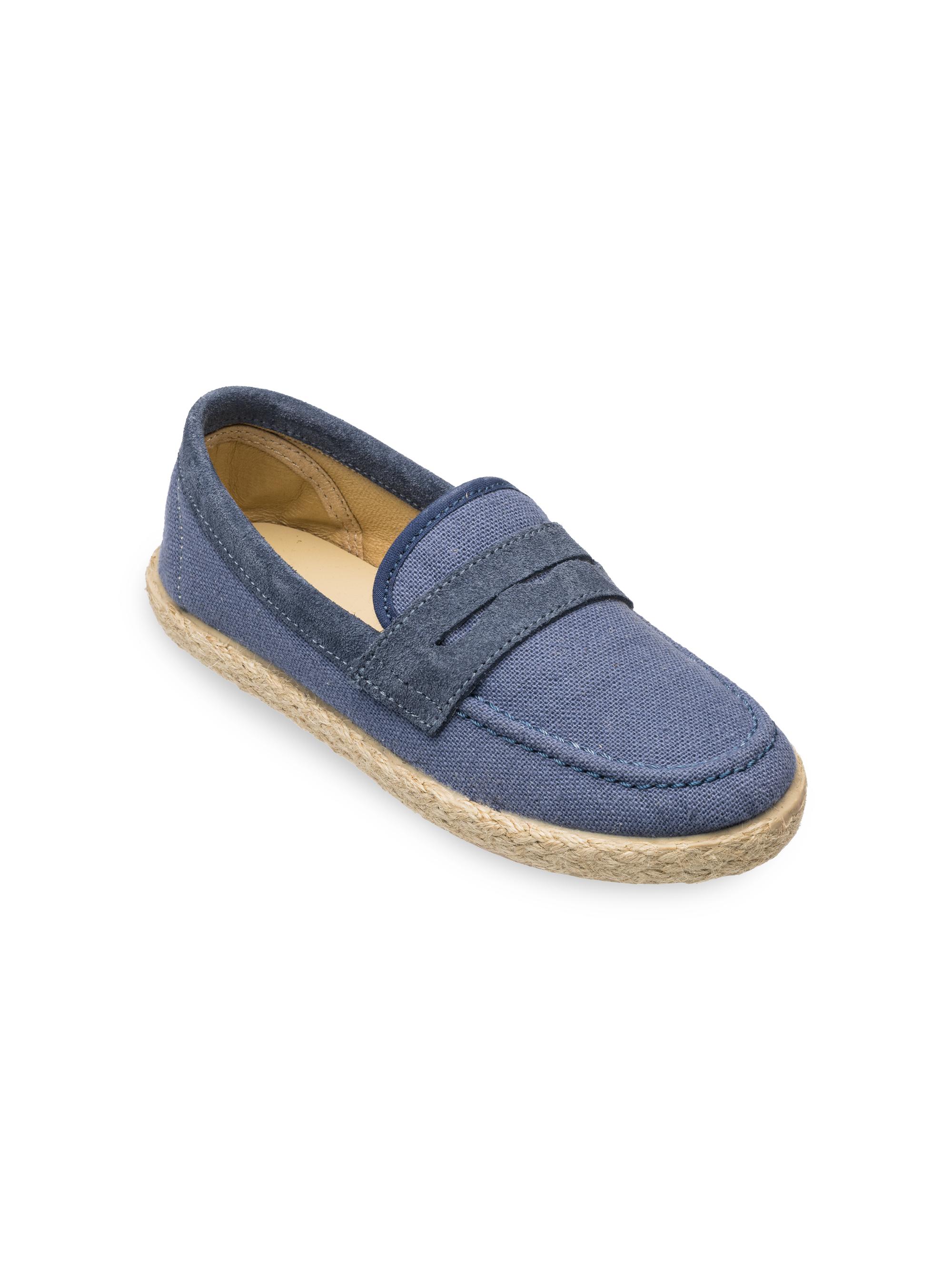 Elephantito Baby Girls, Little Girl's & Girl's Linen Espadrille Loafers - Indigo 1.5 (Child)