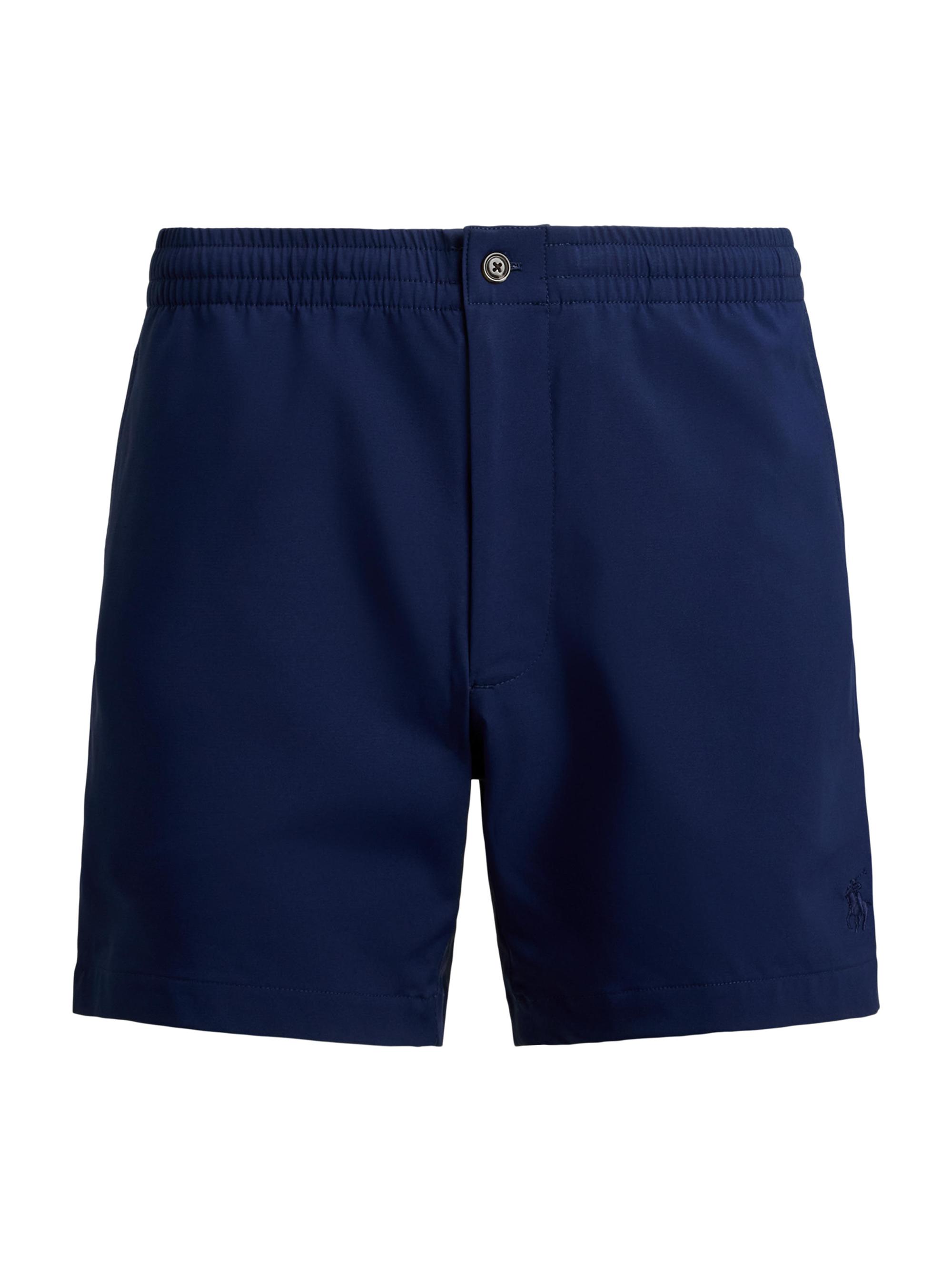 Polo Ralph Lauren Men's Elasticized Waistband Mid-Rise Trunks - Polo Black Tonal