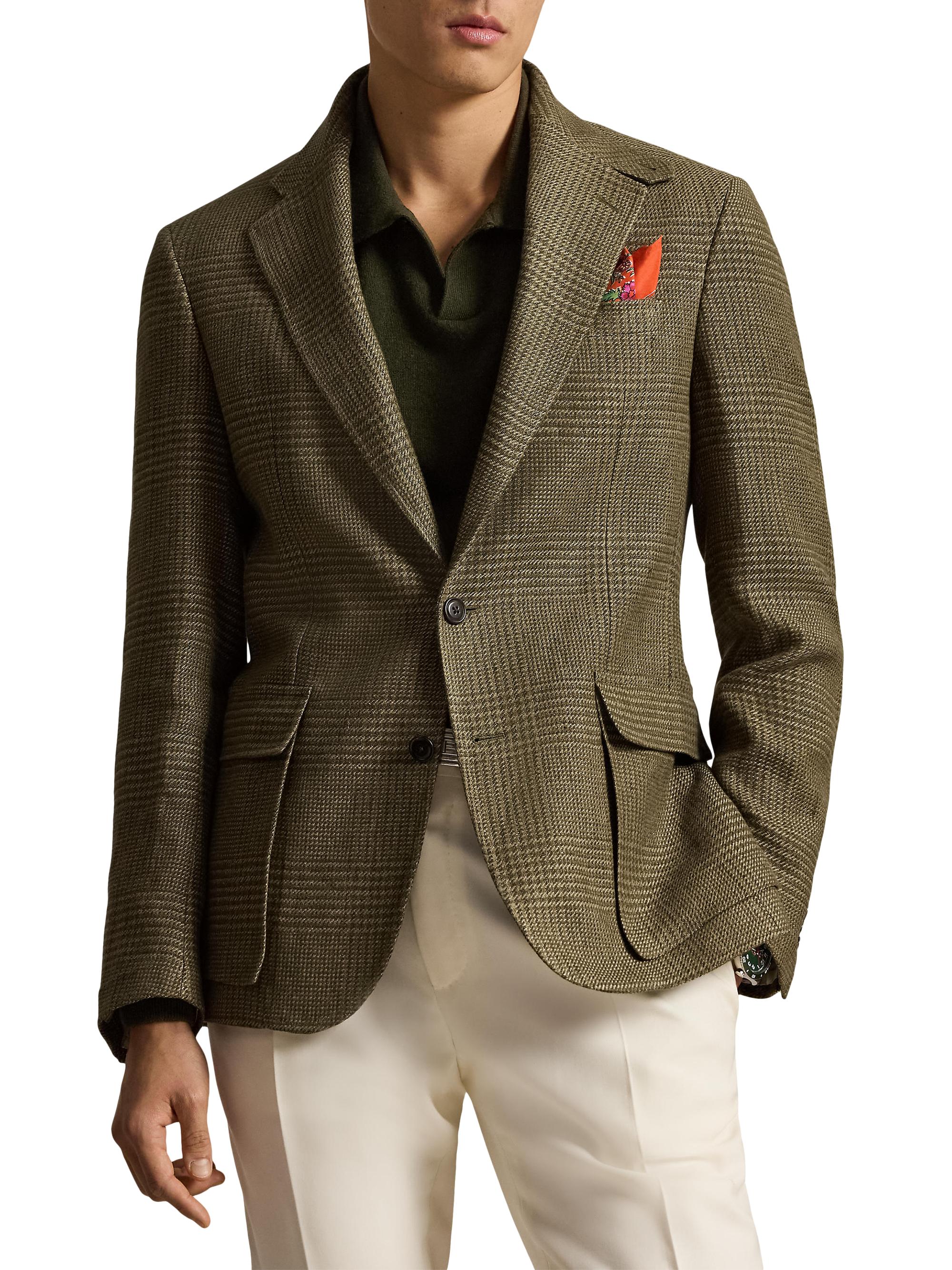 Polo Ralph Lauren Glen Checked Linen-Blend Blazer | Saks Fifth Avenue