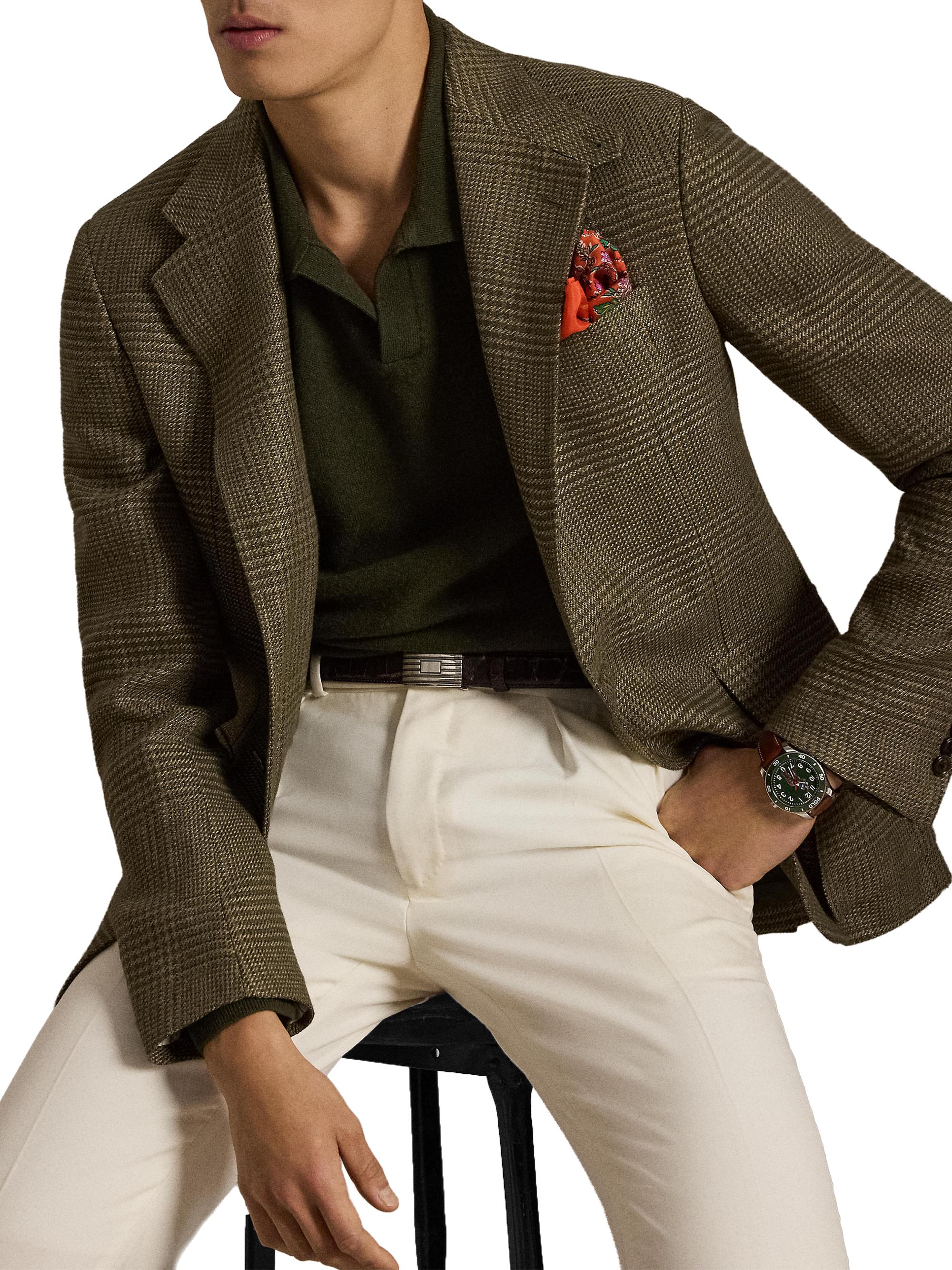 Polo Ralph Lauren Glen Checked Linen-Blend Blazer | Saks Fifth Avenue