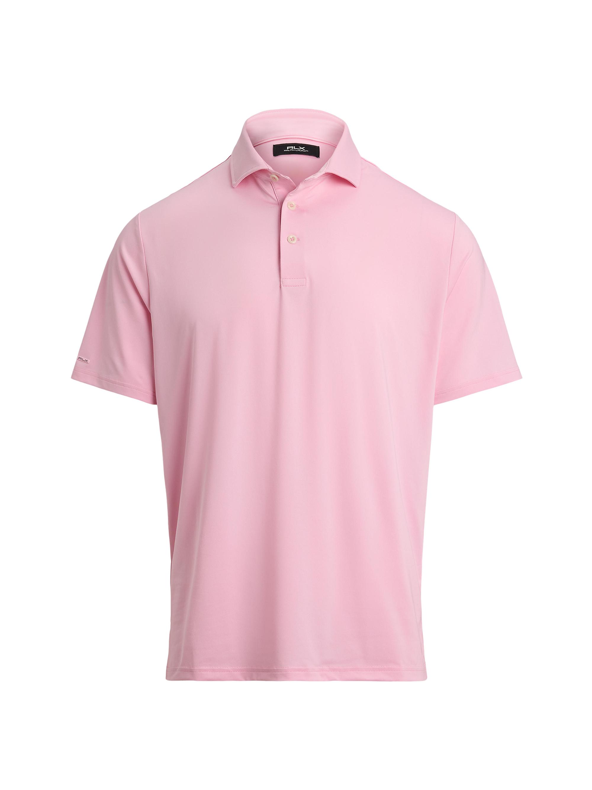 RLX Ralph Lauren Men's Lightweight Airflow Jersey Short-Sleeve Polo Shirt - Desert Rose