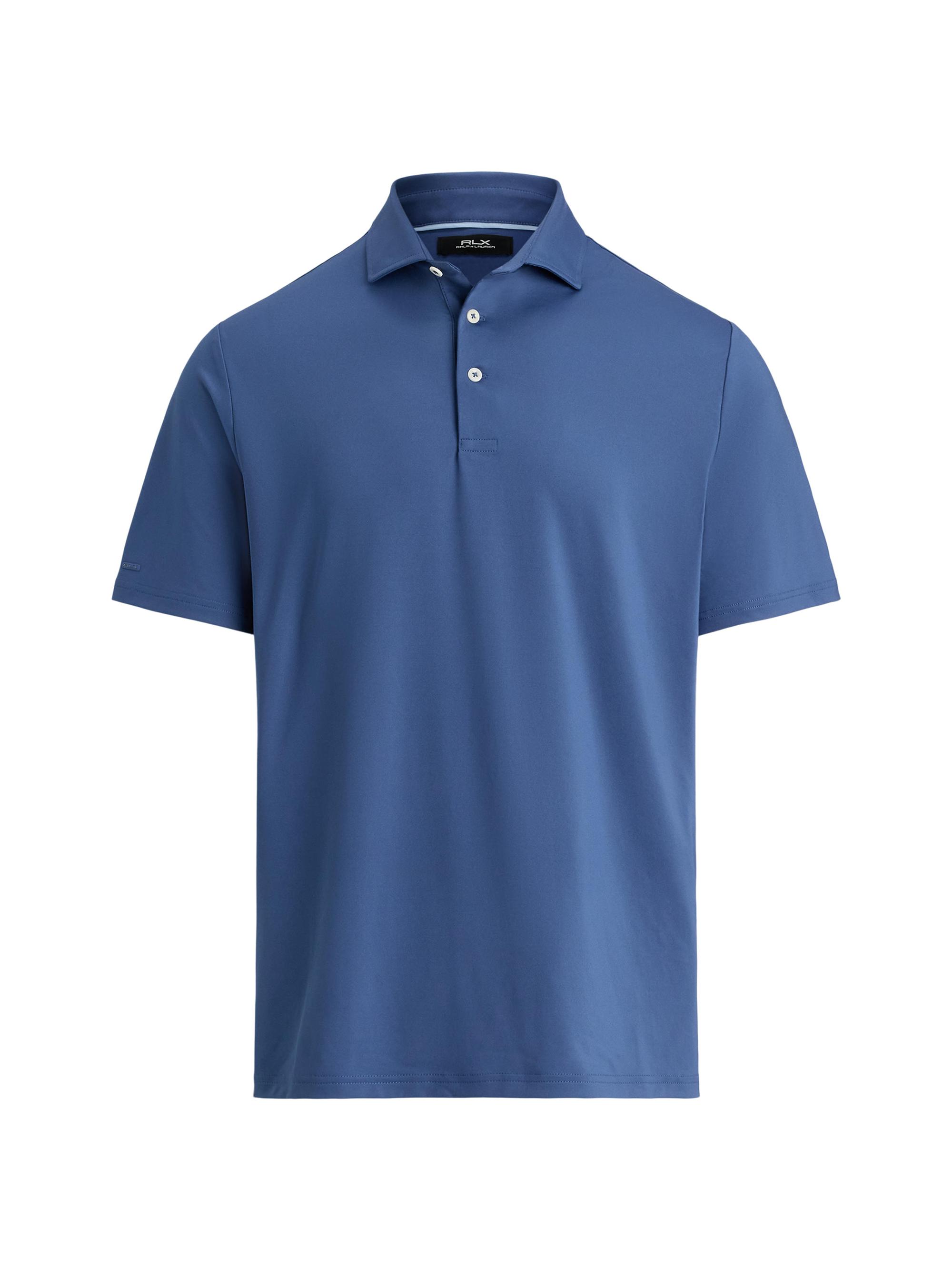 RLX Ralph Lauren Men's Lightweight Airflow Jersey Short-Sleeve Polo Shirt - Old Royal