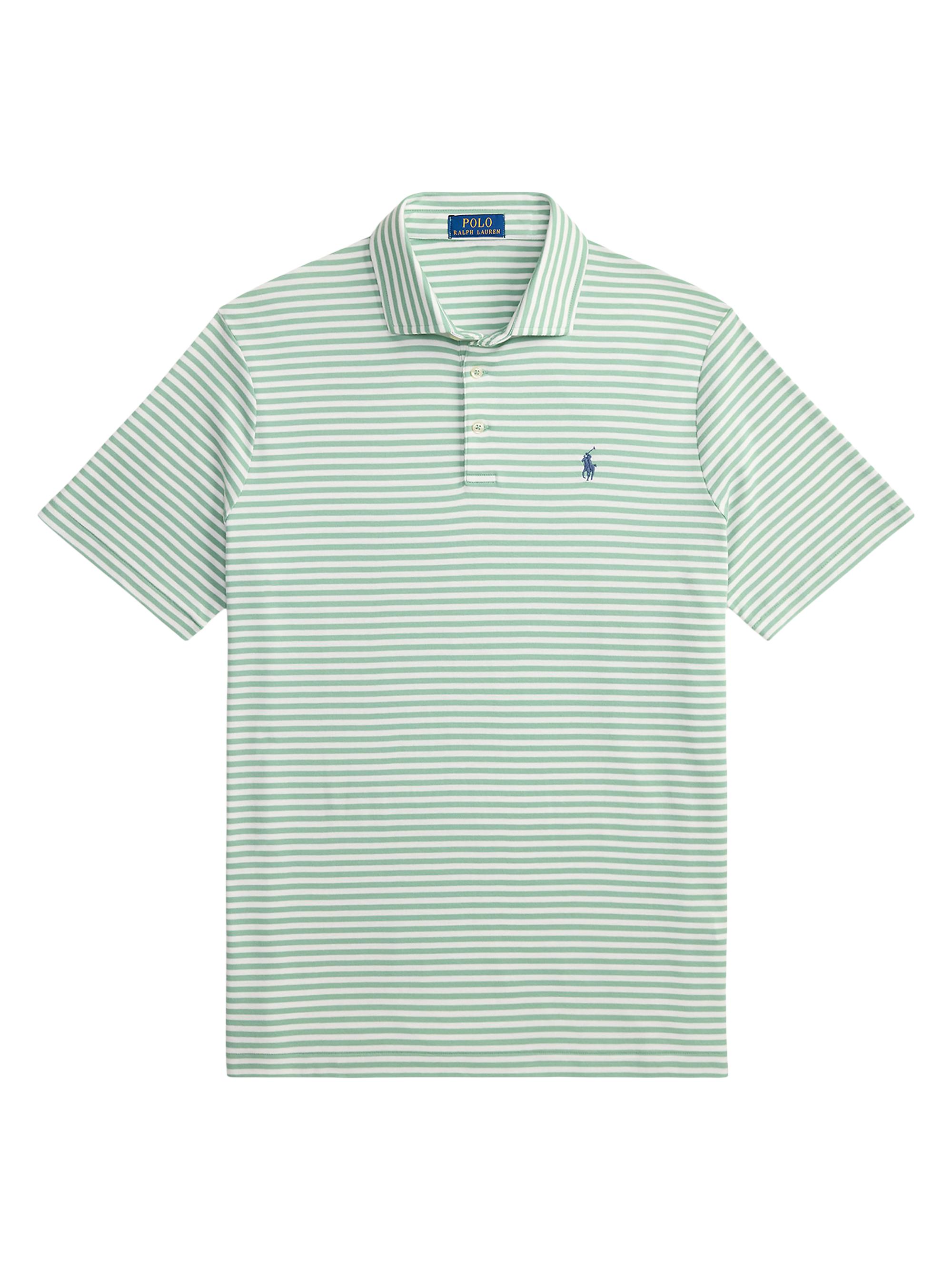 Polo Ralph Lauren Men's Striped Cotton Logo Polo Shirt - Faded Mint White