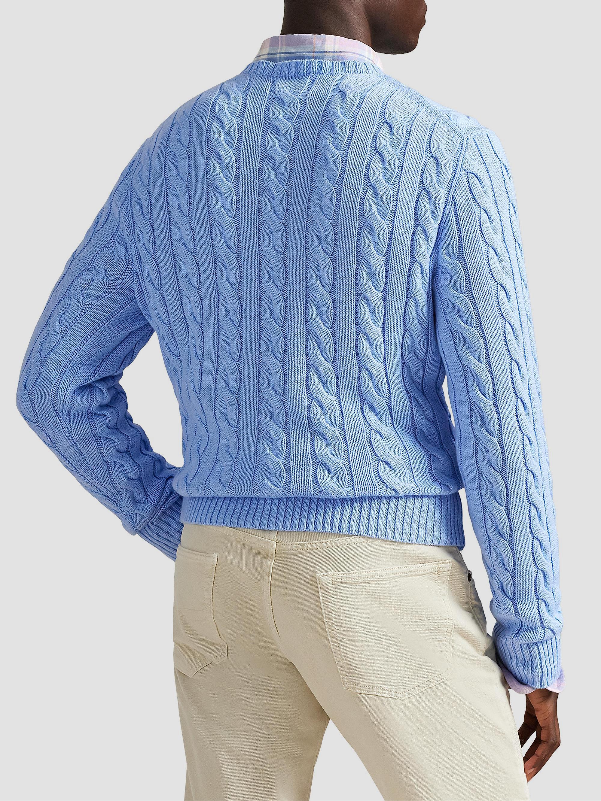 Polo Ralph Lauren Cable-Knit Roving Cotton Sweater | Saks Fifth Avenue