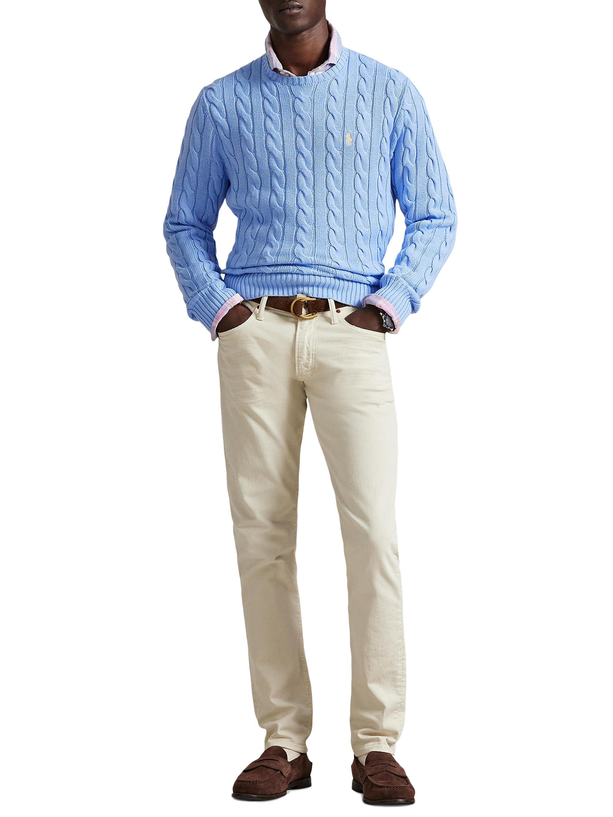 Polo Ralph Lauren Cable-Knit Roving Cotton Sweater | Saks Fifth Avenue