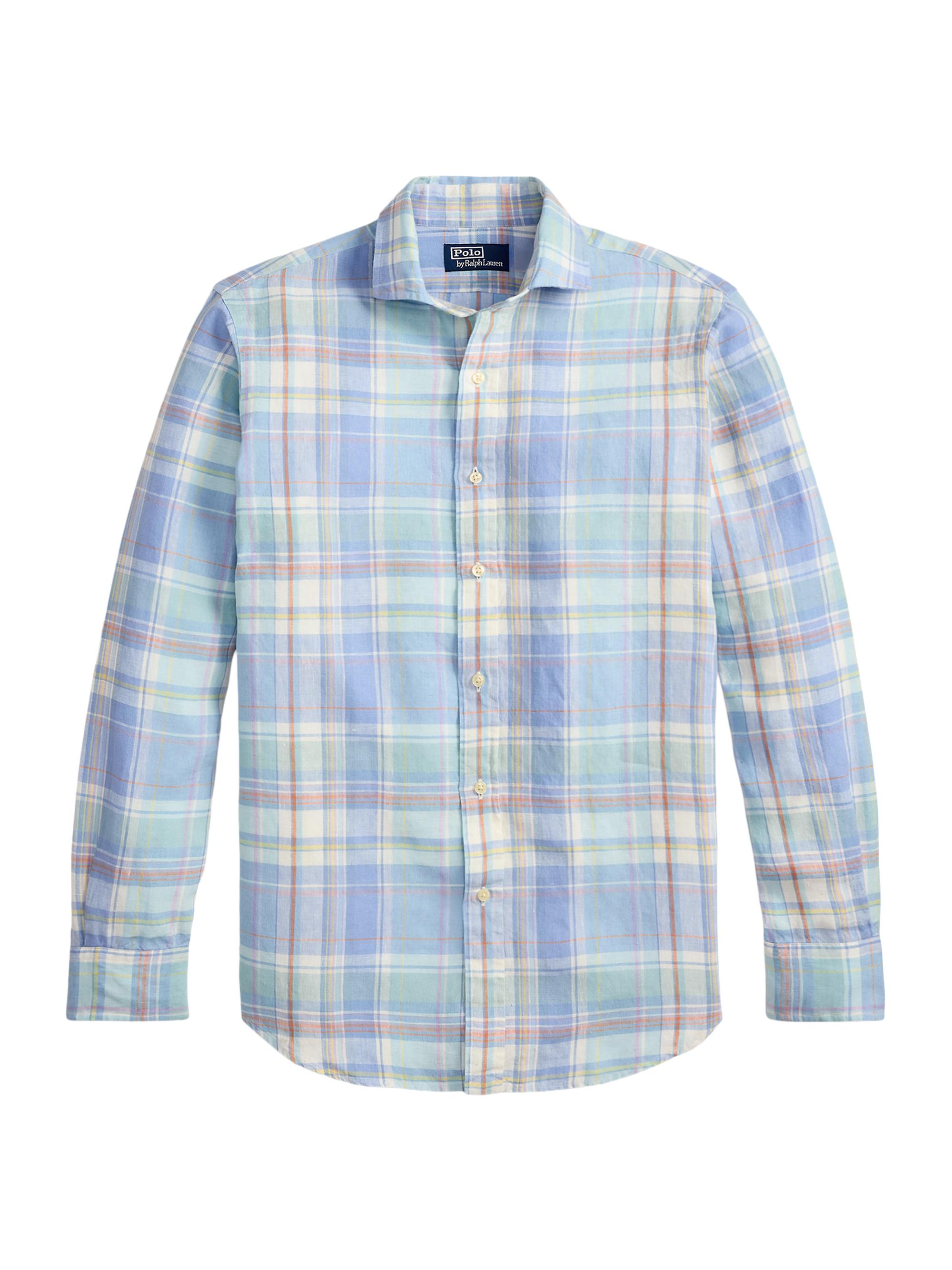 Polo Ralph Lauren Plaid Performance Twill Shirt | Saks Fifth Avenue