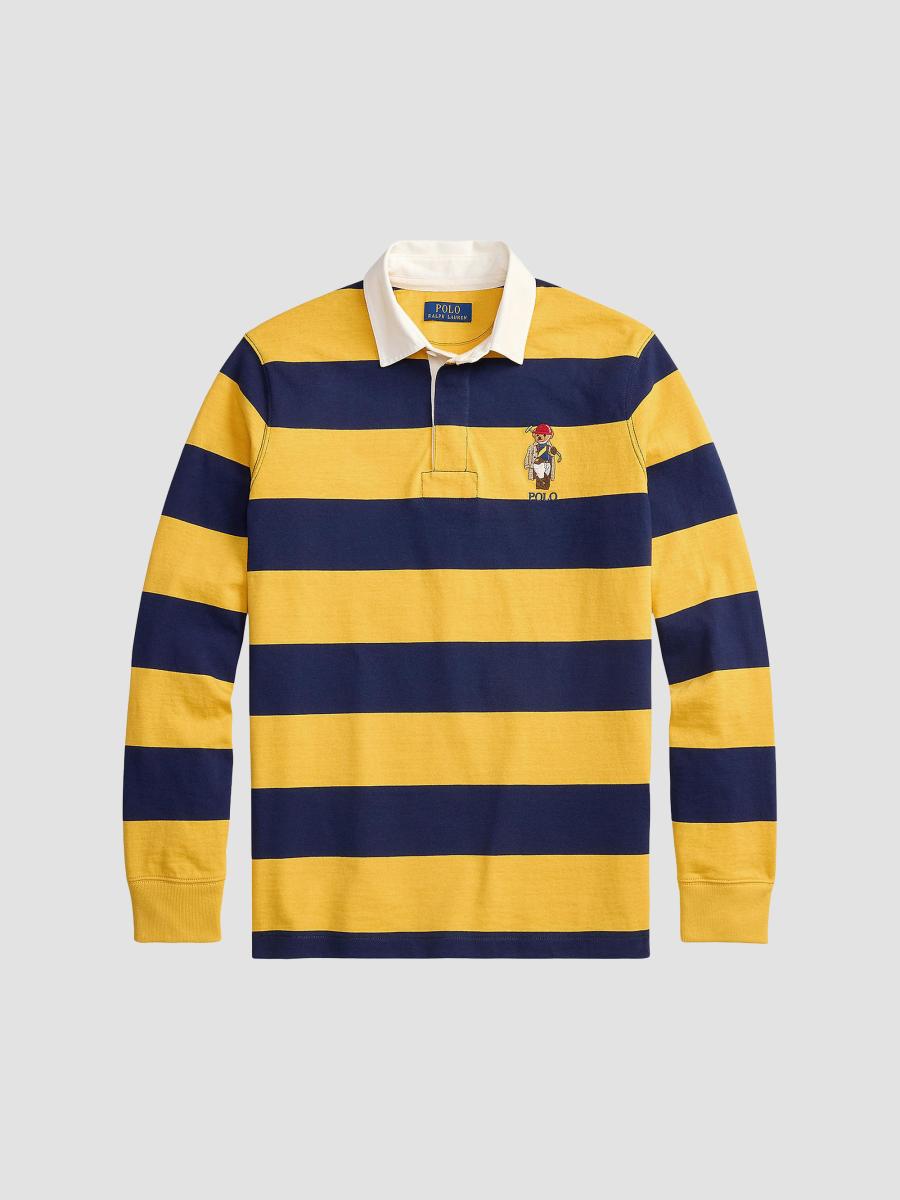 Polo Ralph Lauren Rugby Polo Bear Striped Polo Shirt | Saks Fifth