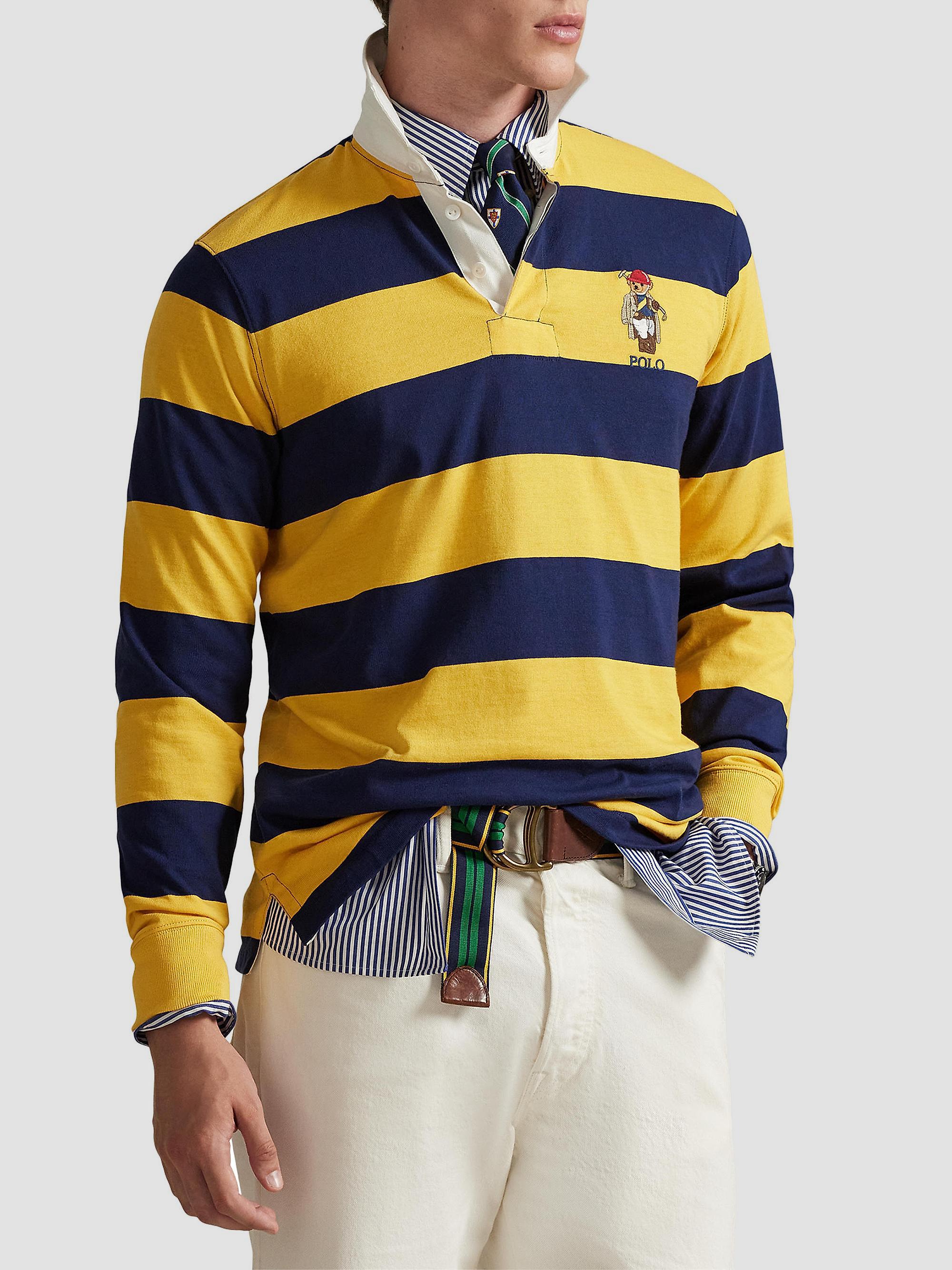 Polo Ralph Lauren Rugby Polo Bear Striped Polo Shirt | Saks Fifth