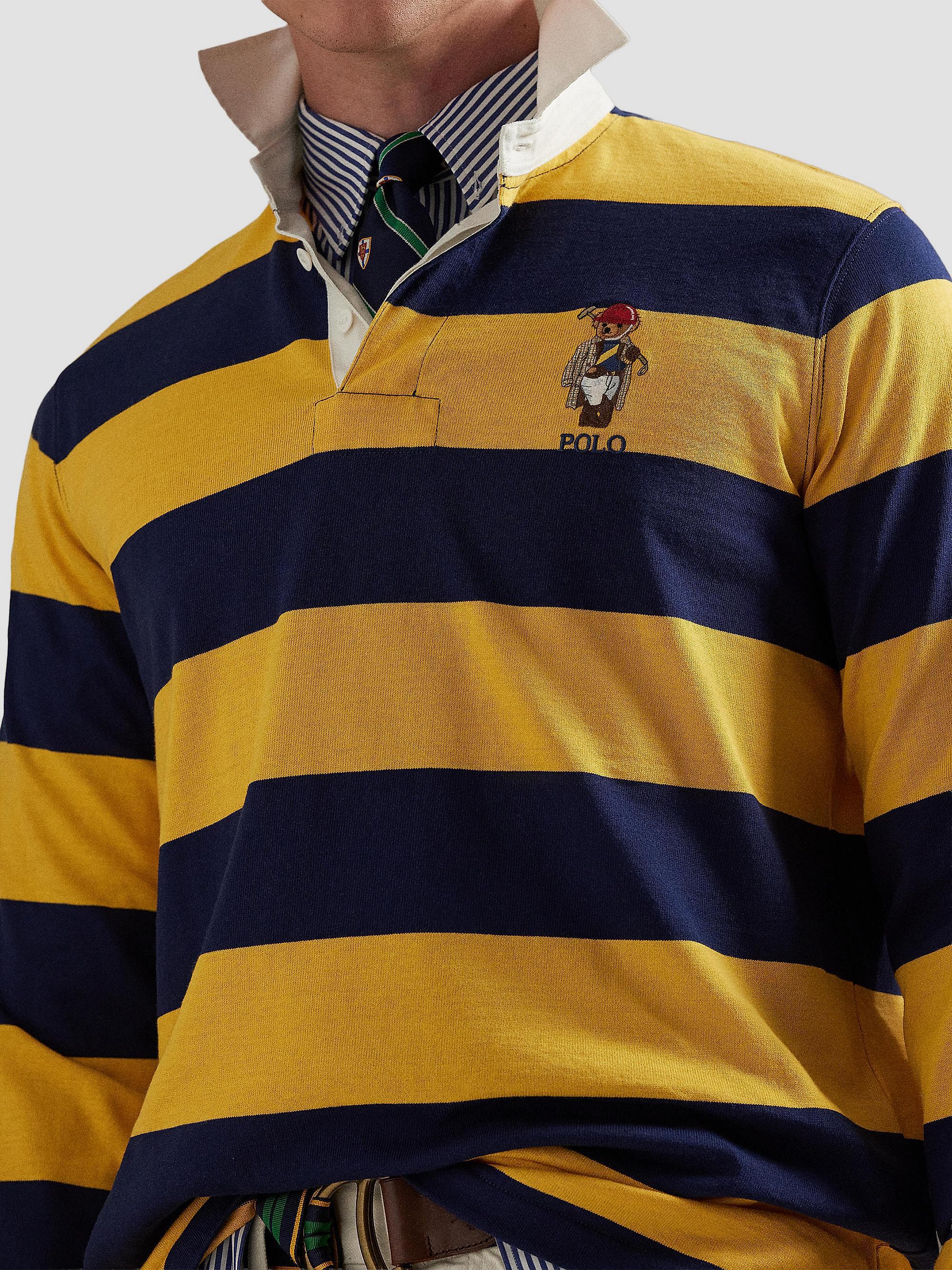 Polo Ralph Lauren Rugby Polo Bear Striped Polo Shirt | Saks Fifth